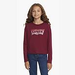 Levi's® Glitter Batwing Logo Long Sleeve T-Shirt Big Girls 7-16 2