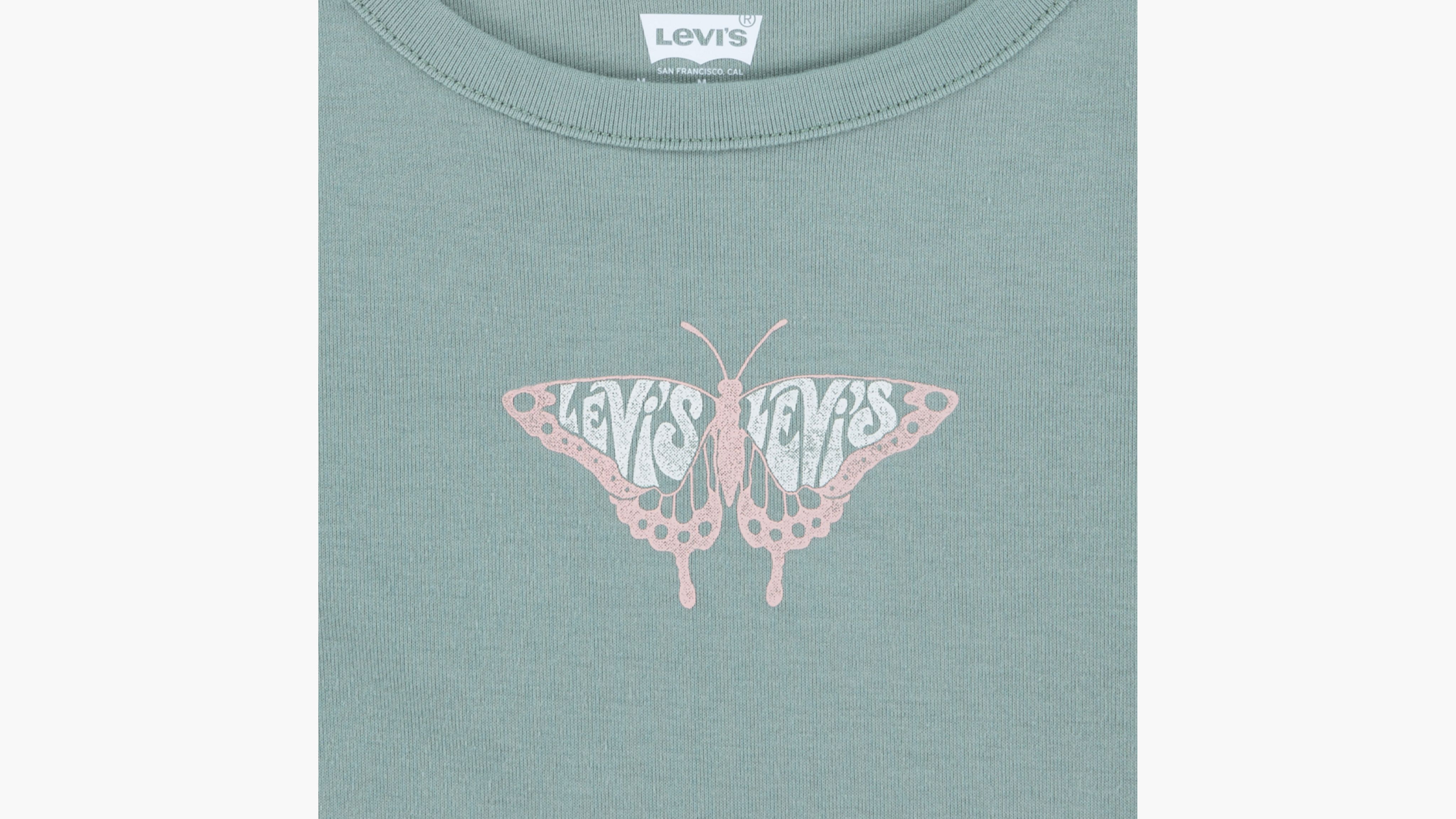 Levi's Double Layer Knit Top Big Girls S-xl Xl In  Green Mile