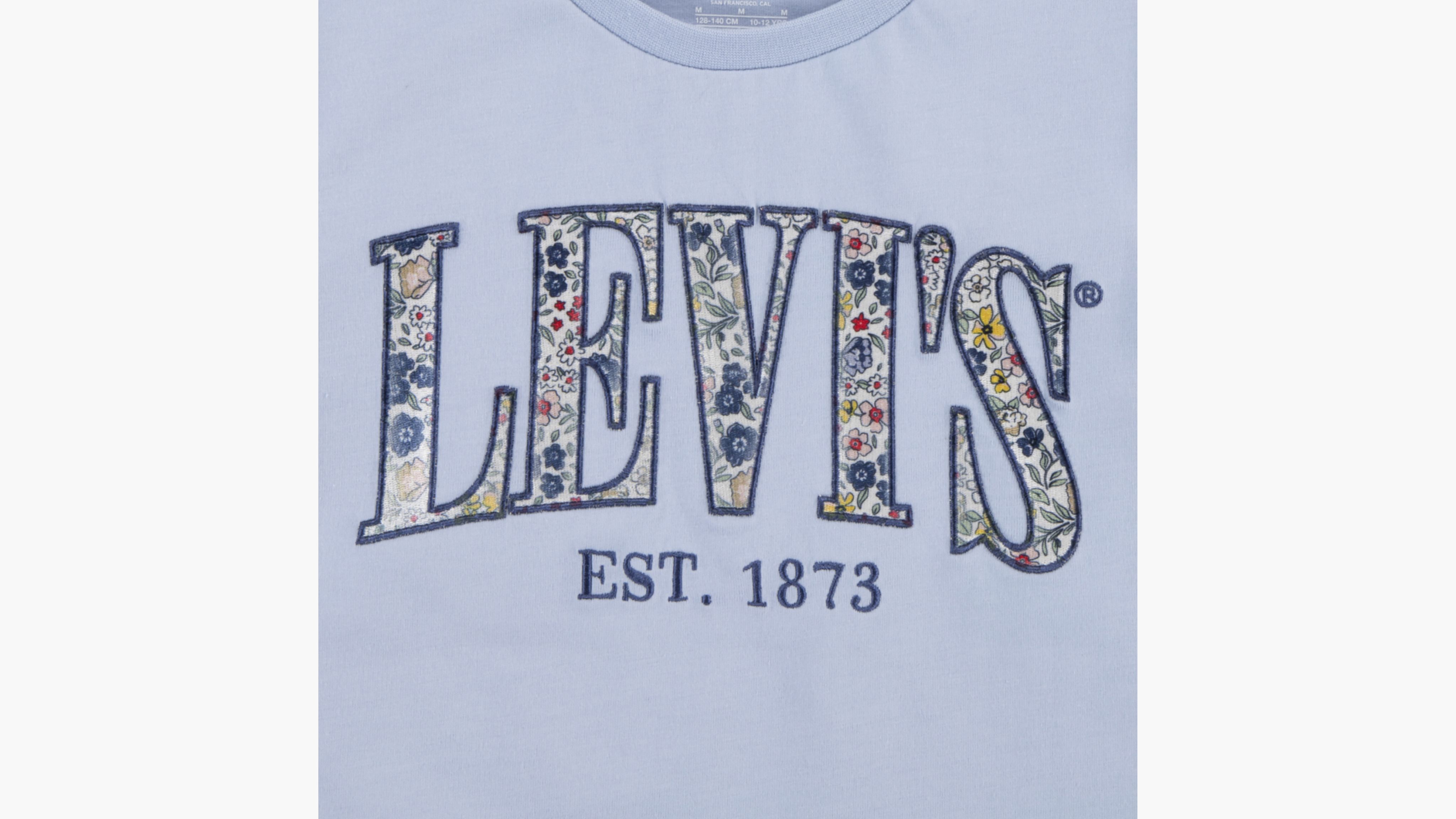 Levi's Seasonal Graphic Tee Big Girls S-xl T-shirt L In Kentucky Blue