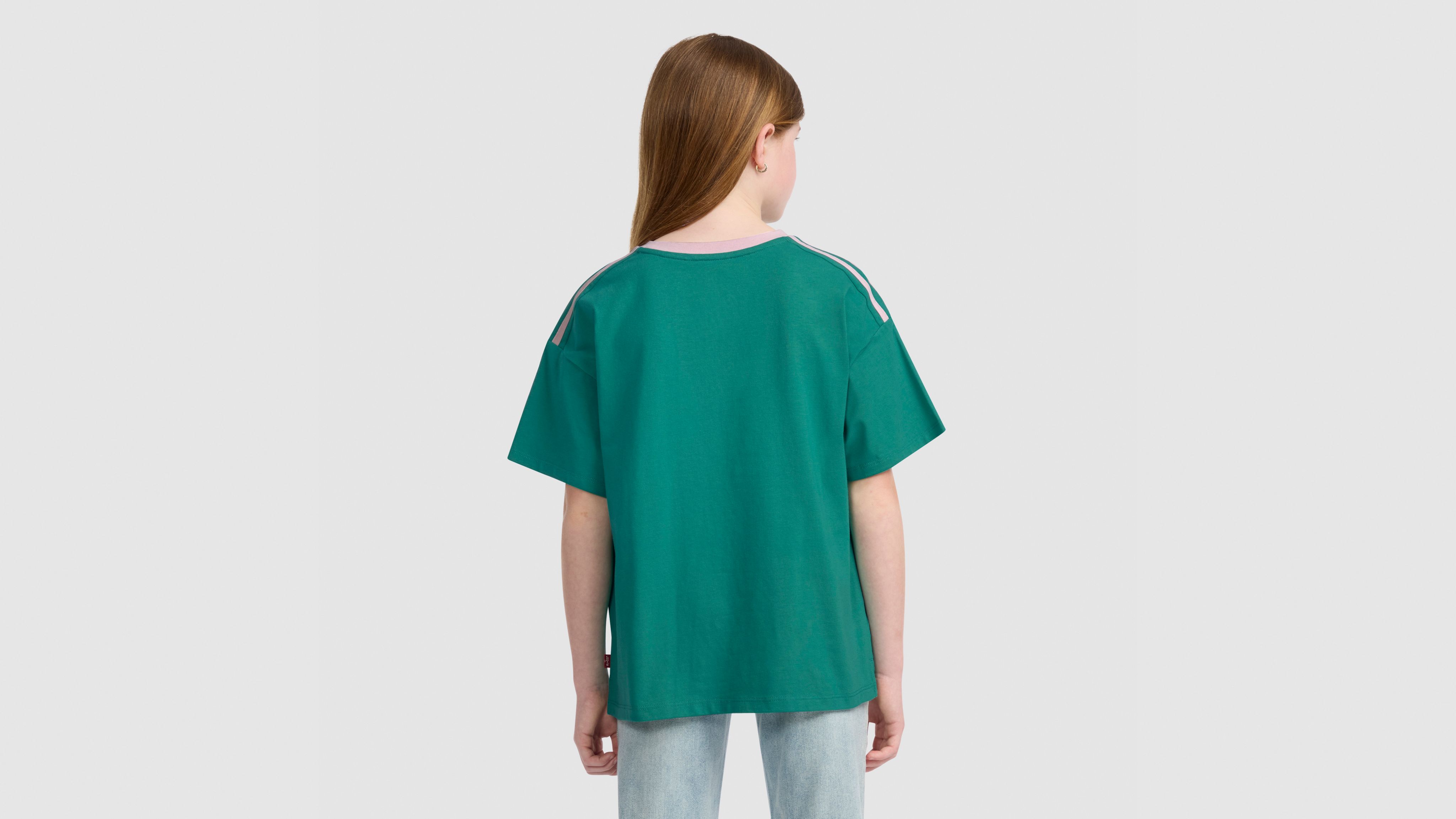 Levi's Sporty Oversized Tee Big Girls S-xl T-shirt Xl In Green