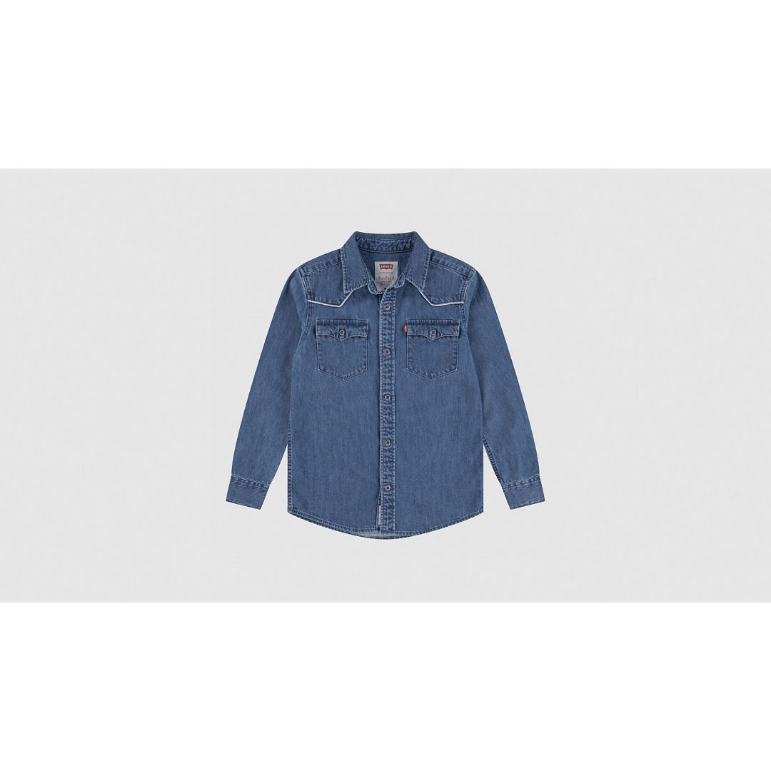 Levi's Twofer Ls Western Tee Big Girls S-xl T-shirt S In Blue