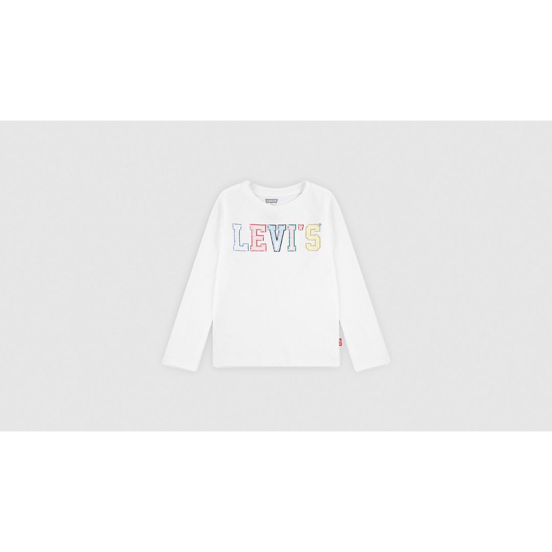 Levi's Ls Levis Crochet Tee Toddler Girls 2t-4t T-shirt 4t In White