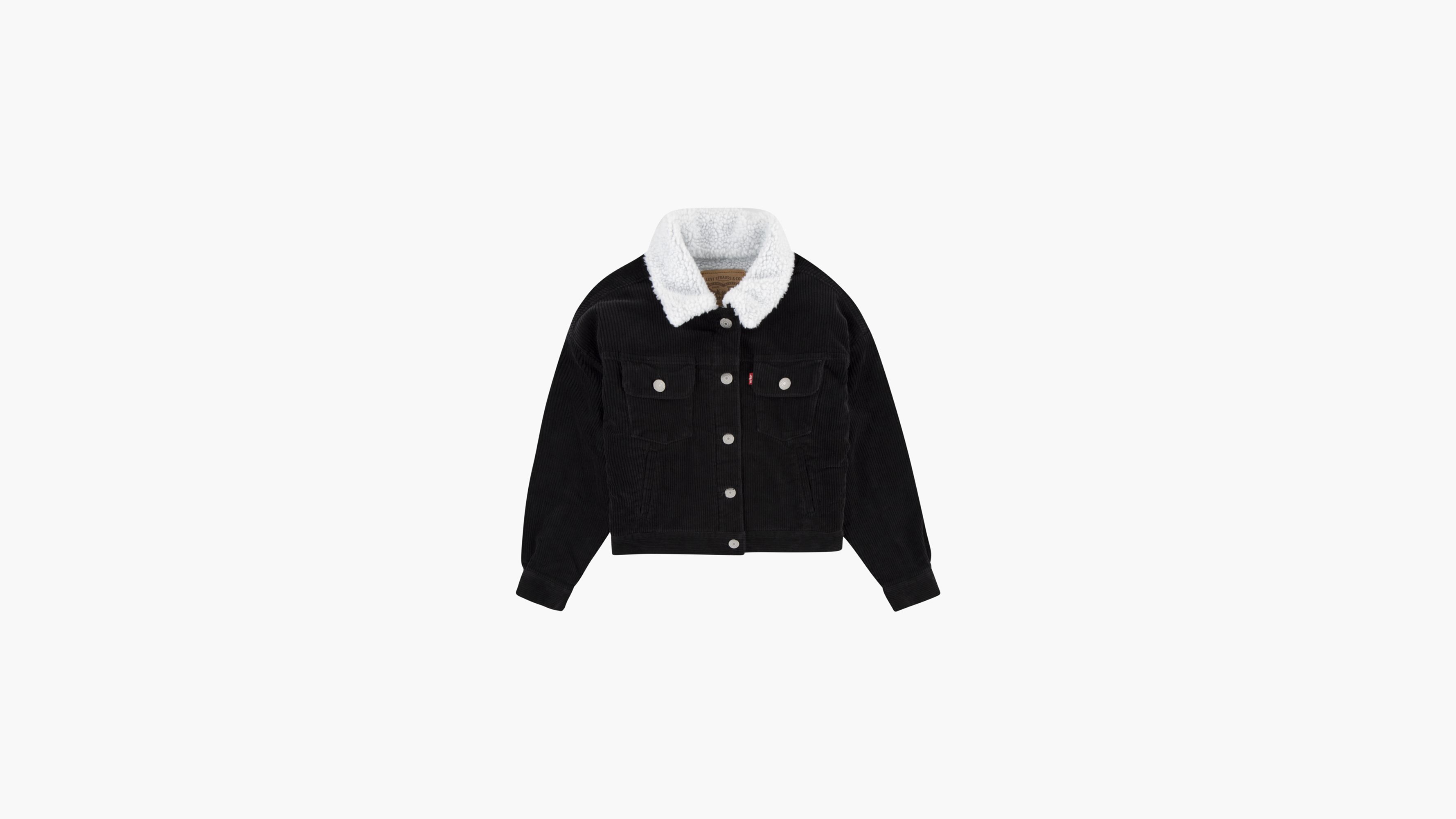 Black levis 2024 fur jacket