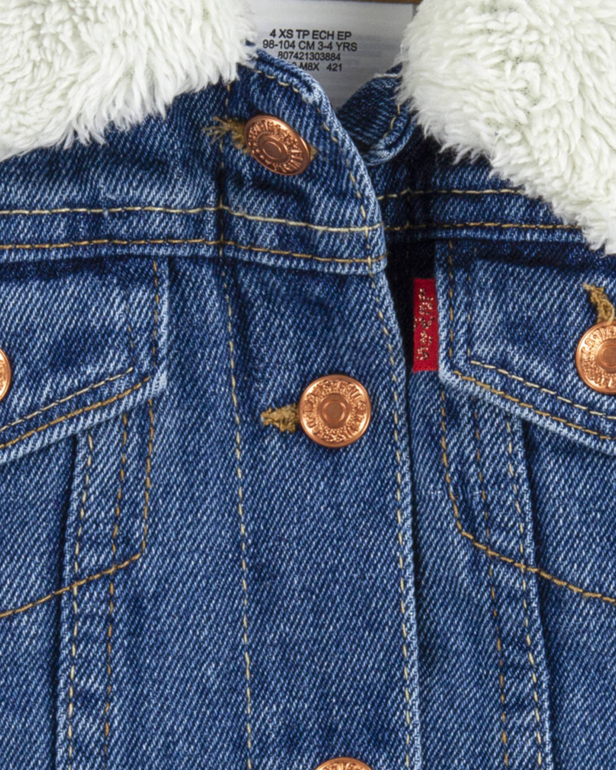Sherpa Trucker Jacket Little Girls 4-6x - Dark Wash | Levi's® US Sherpa Trucker Jacket Little Girls 4-6x - Dark Wash | Levi's® US