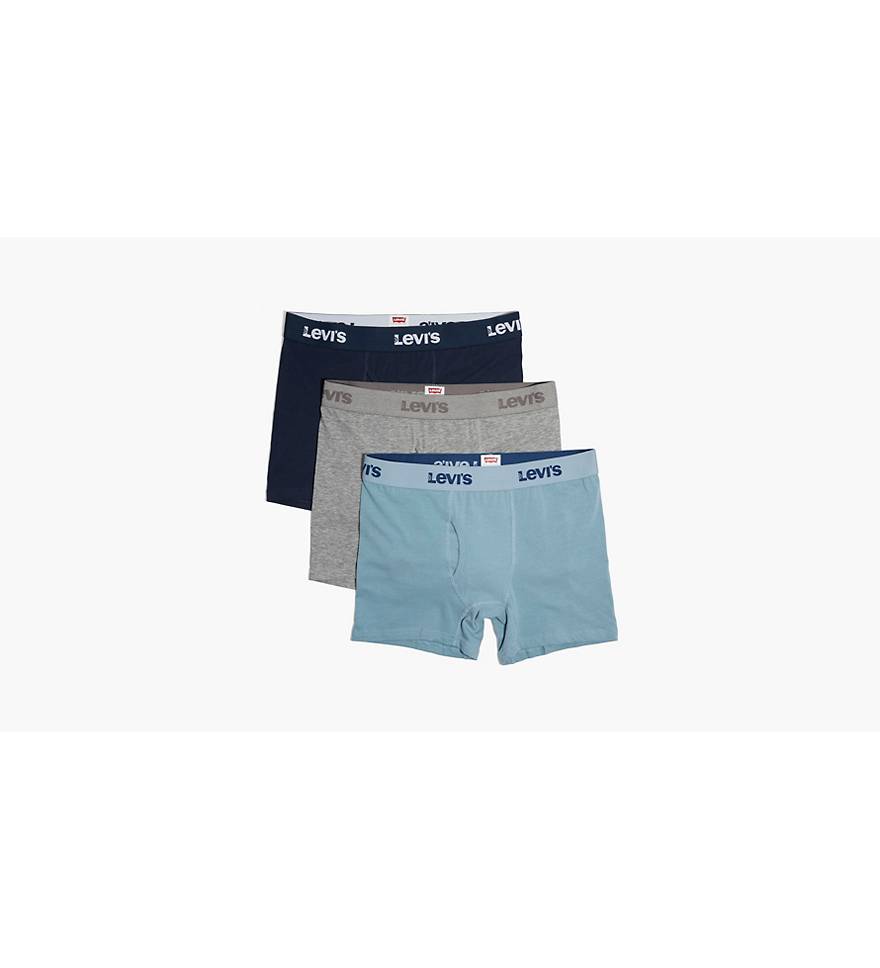 Men's Long Cotton Boxer Brief 3-Pack - Men's Underwear & Socks