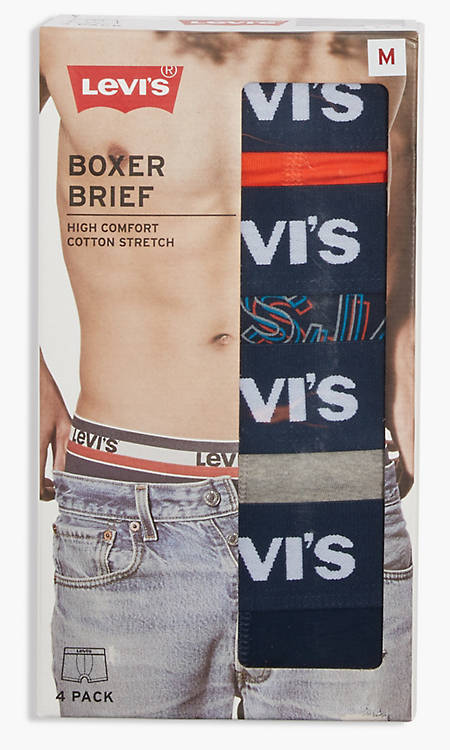 Levi's Mens Boxer Briefs Cotton Stretch Underwear For Men 4 Pack 