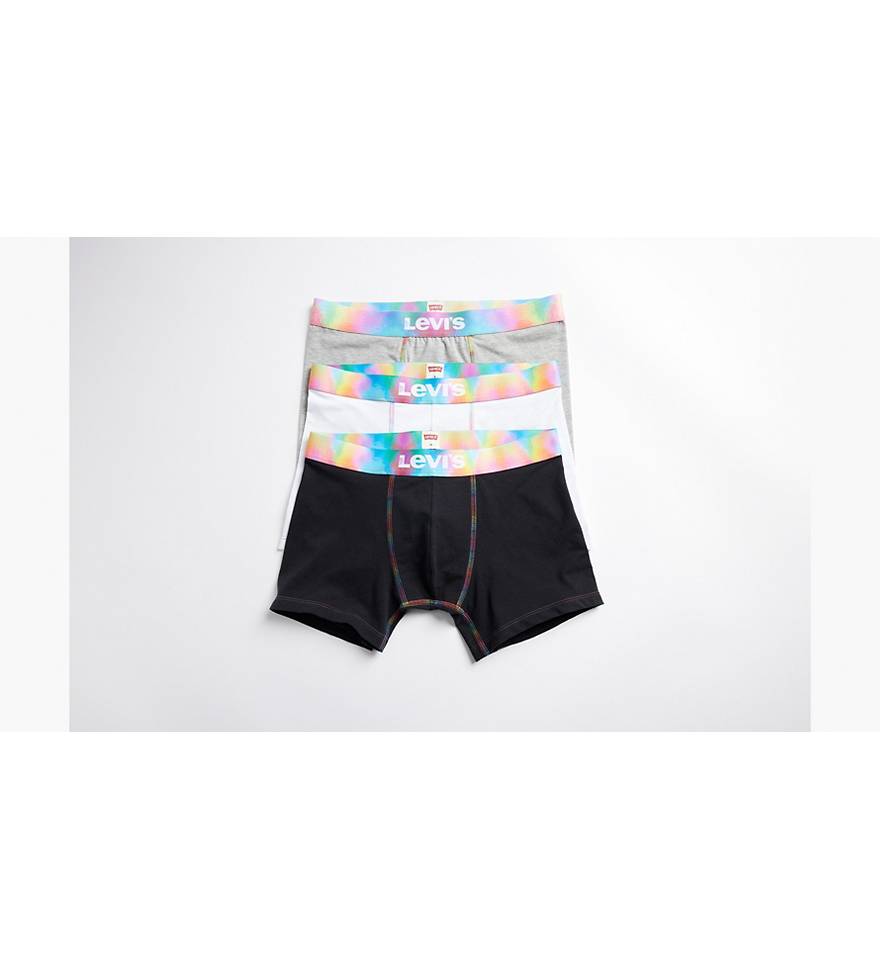 Athletic Works Men Boxer Briefs Underwear 3 Pack Multicolor Size M