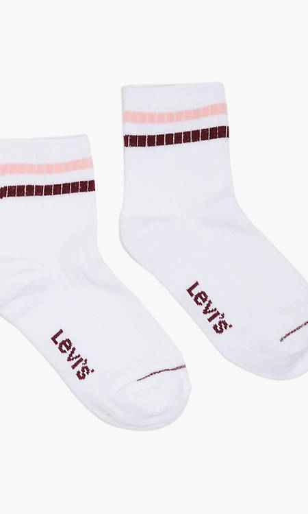 Levi's Stripe Flower Cut Socks Calcetines Corte Regular con Flores a Rayas Unisex Adulto 