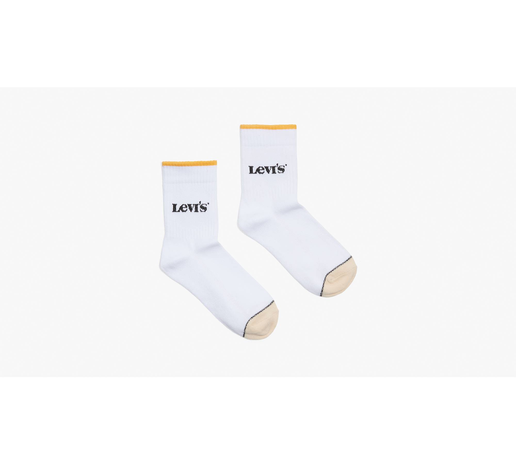 Levi's® Modern Vintage Logo Socks (2 Pack) - White | Levi's® US