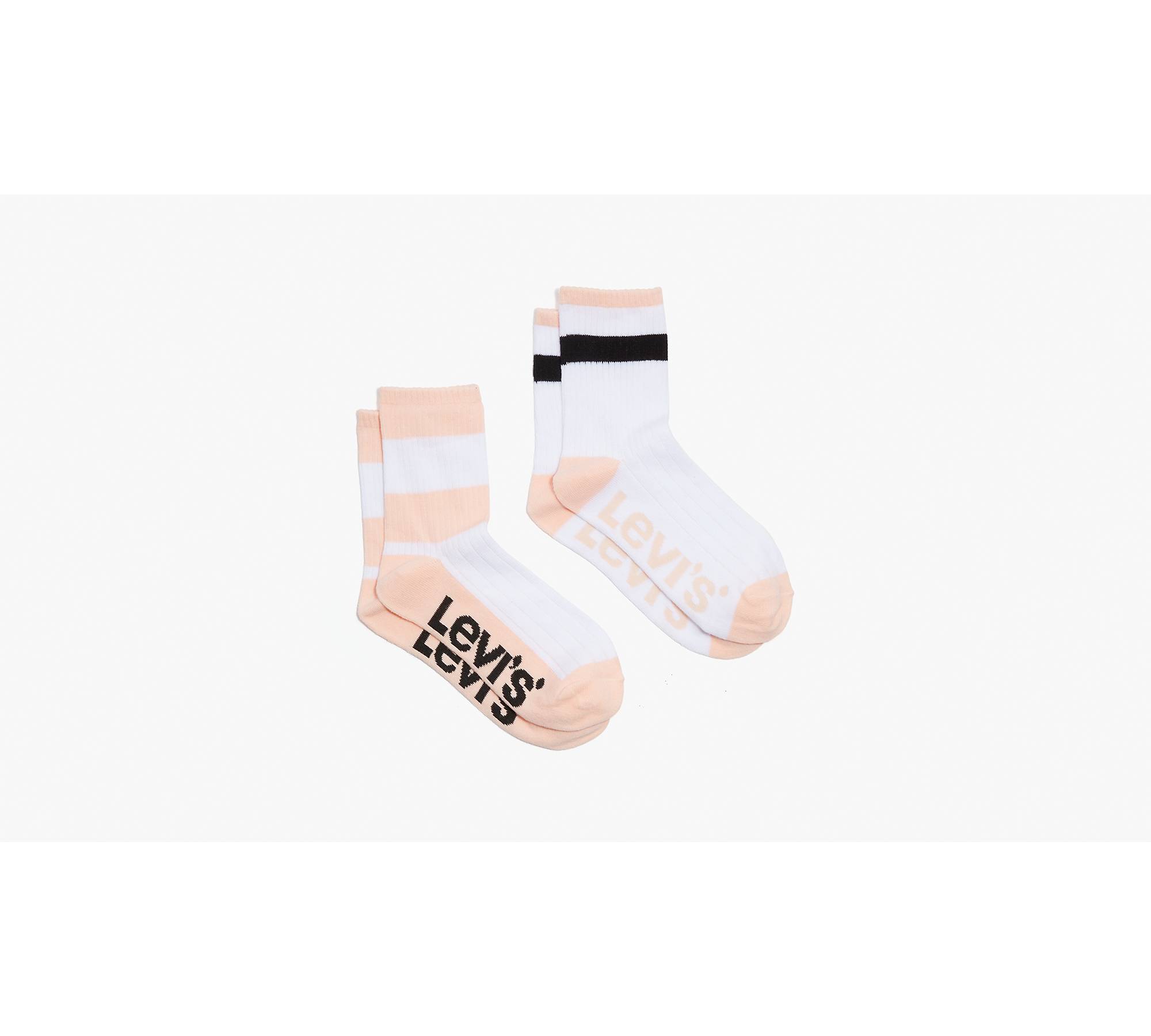 Rugby Stripe Short Sock (2 Pack) - Pink | Levi's® US