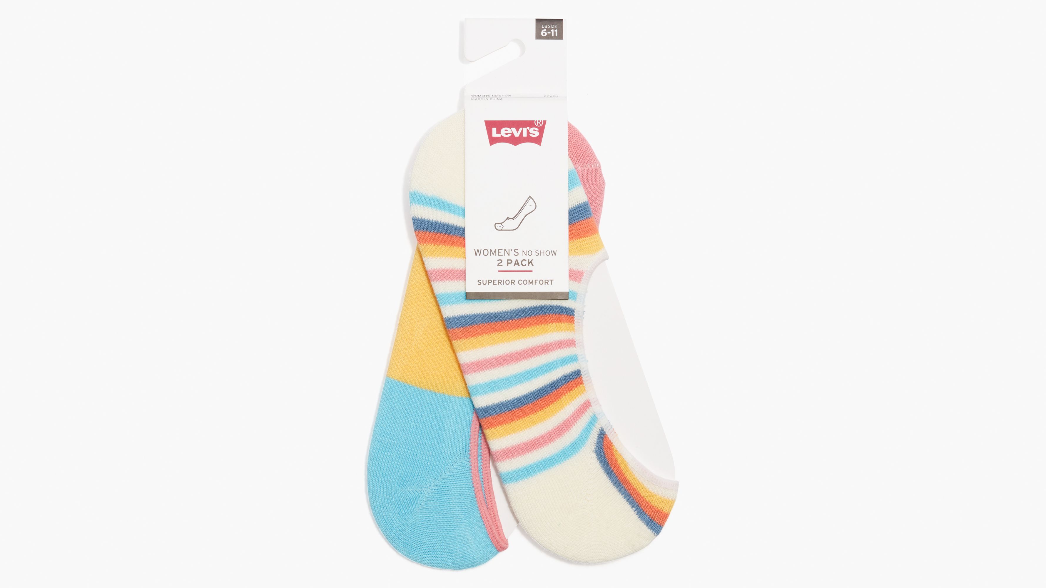 No Show Socks (2 Pack) Multicolor Levi's® US