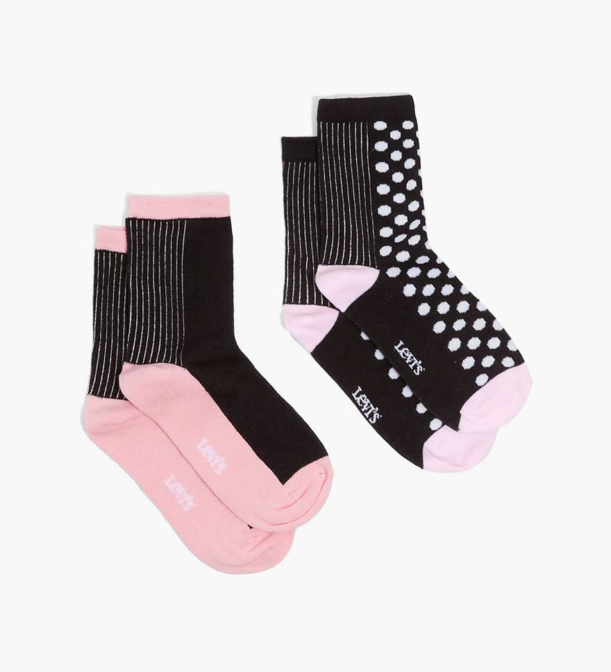 Polka Dot Regular Cut Socks (2 Pack) - Pink | Levi's® US