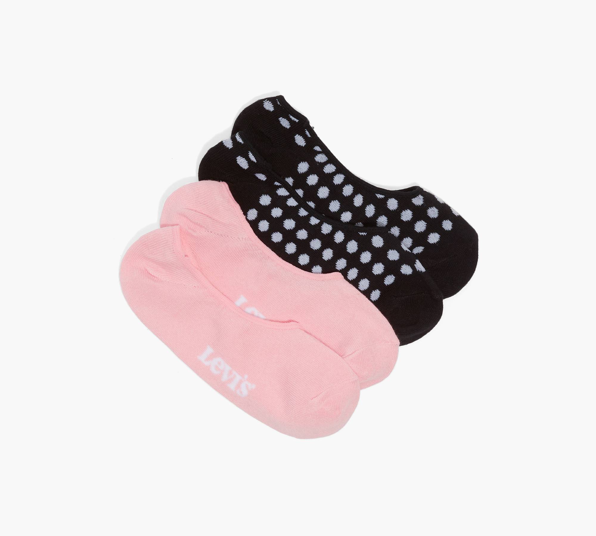 Polka Dot No Show Socks (2 Pack) - Pink | Levi's® US