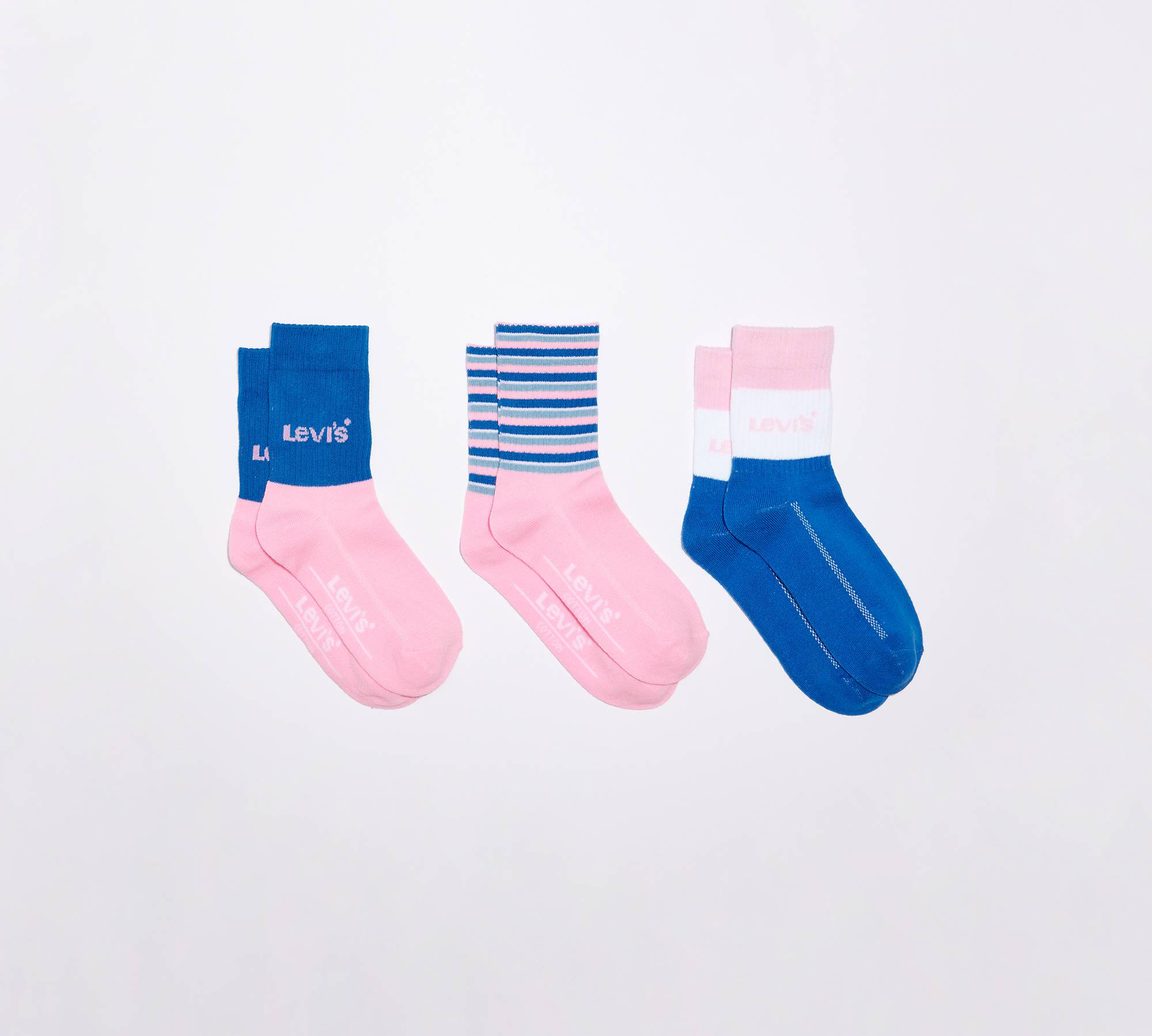 Sporty Stripe Short Cut Socks - Pink | Levi's® US