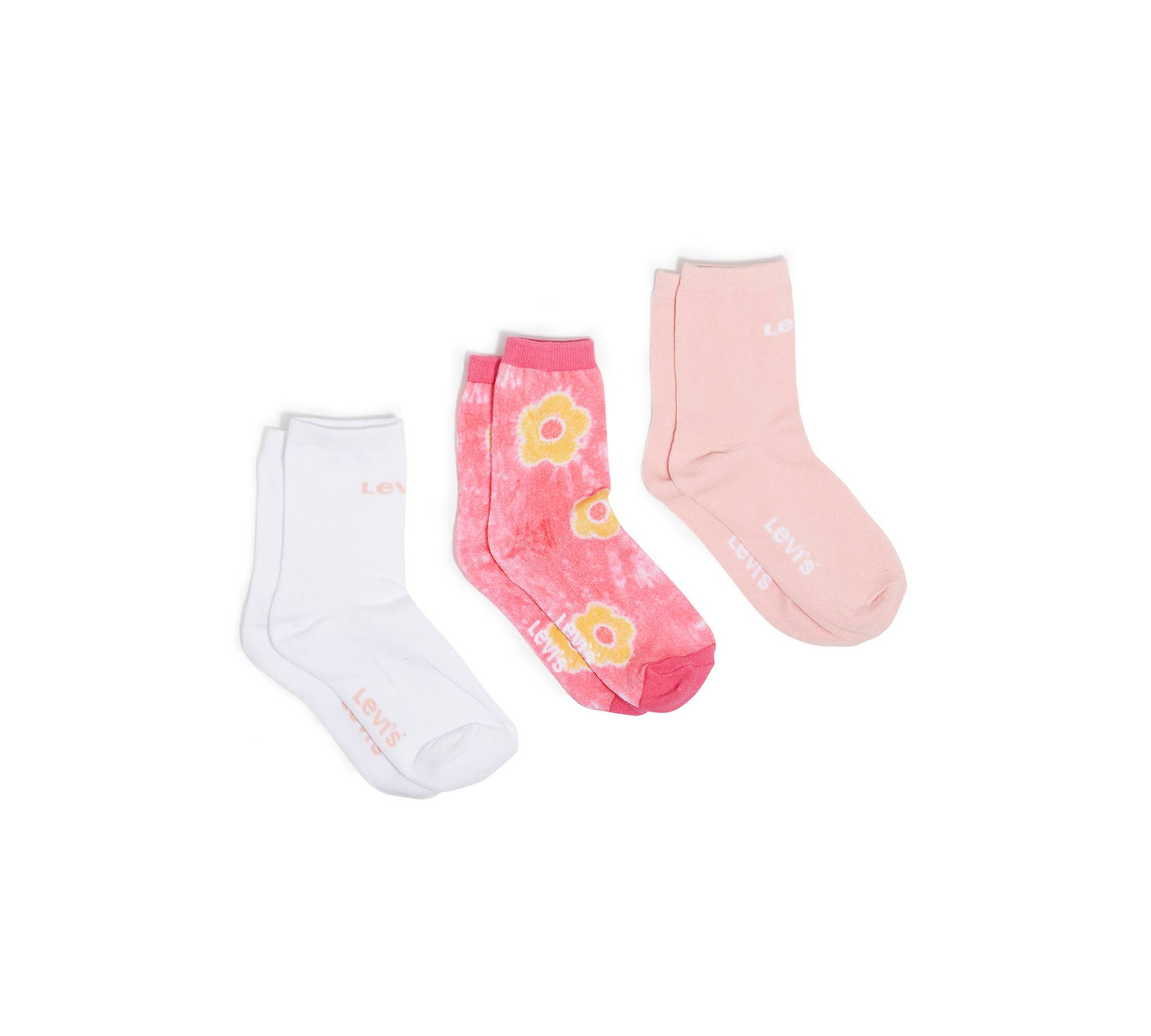 Flower Tie-dye Short Cut Socks (3 Pack) - Multi-color | Levi's® US