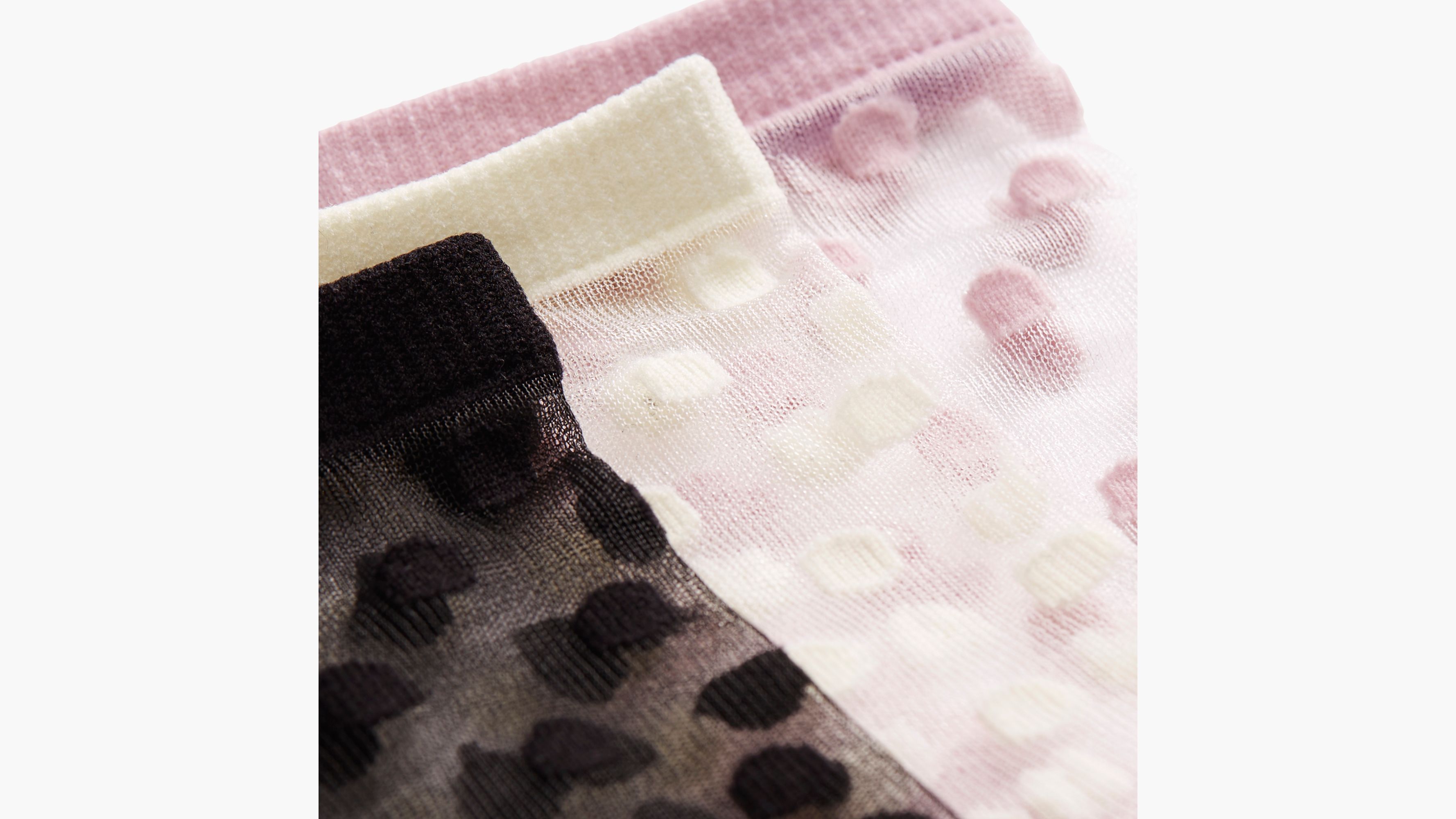 Polka Dot Mesh Short Socks 2