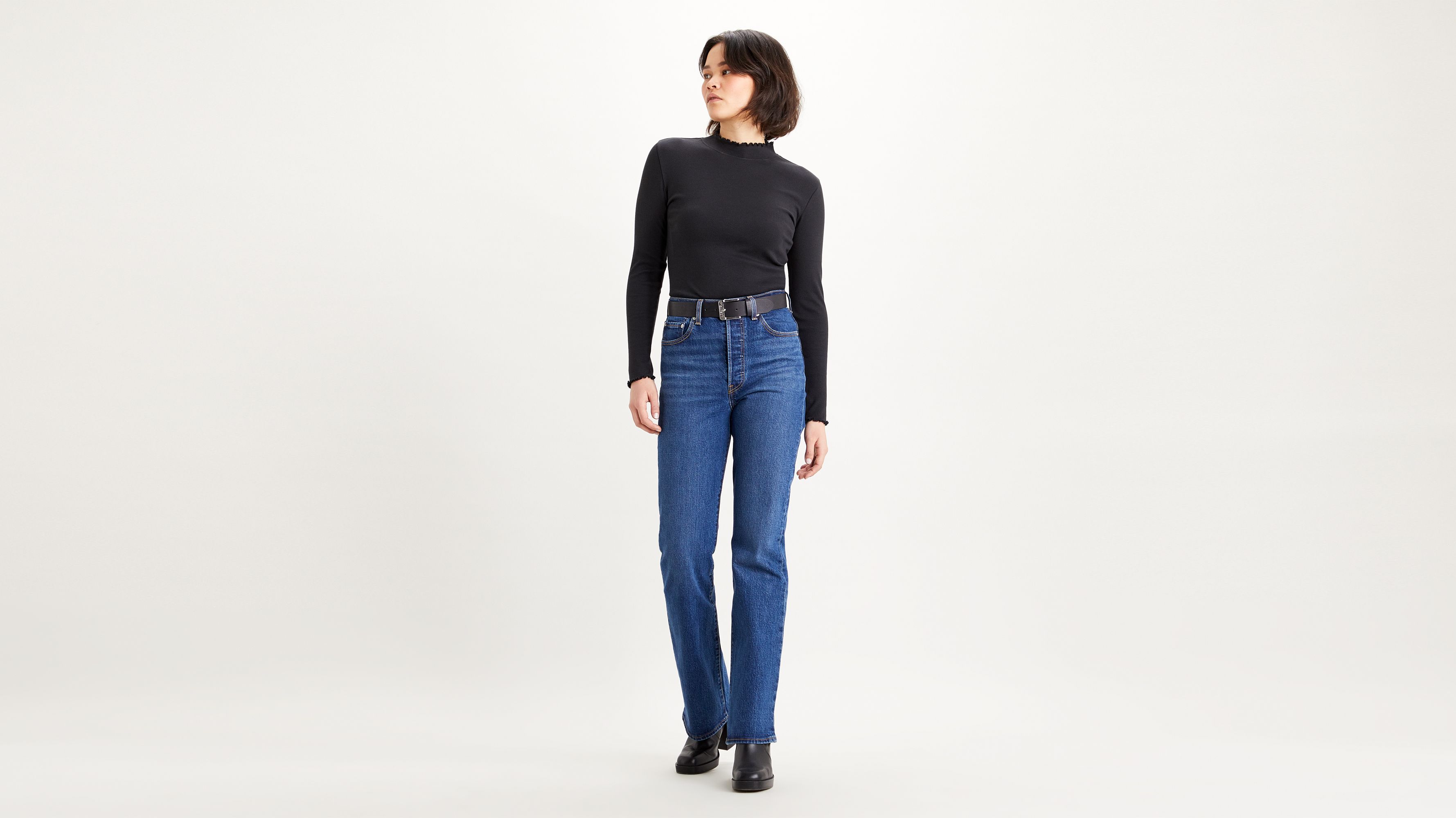 Ceinture Levi's Free Belt Pour Femme - Cuir Véritable Et Boucle Rose Doré, Intemporelle