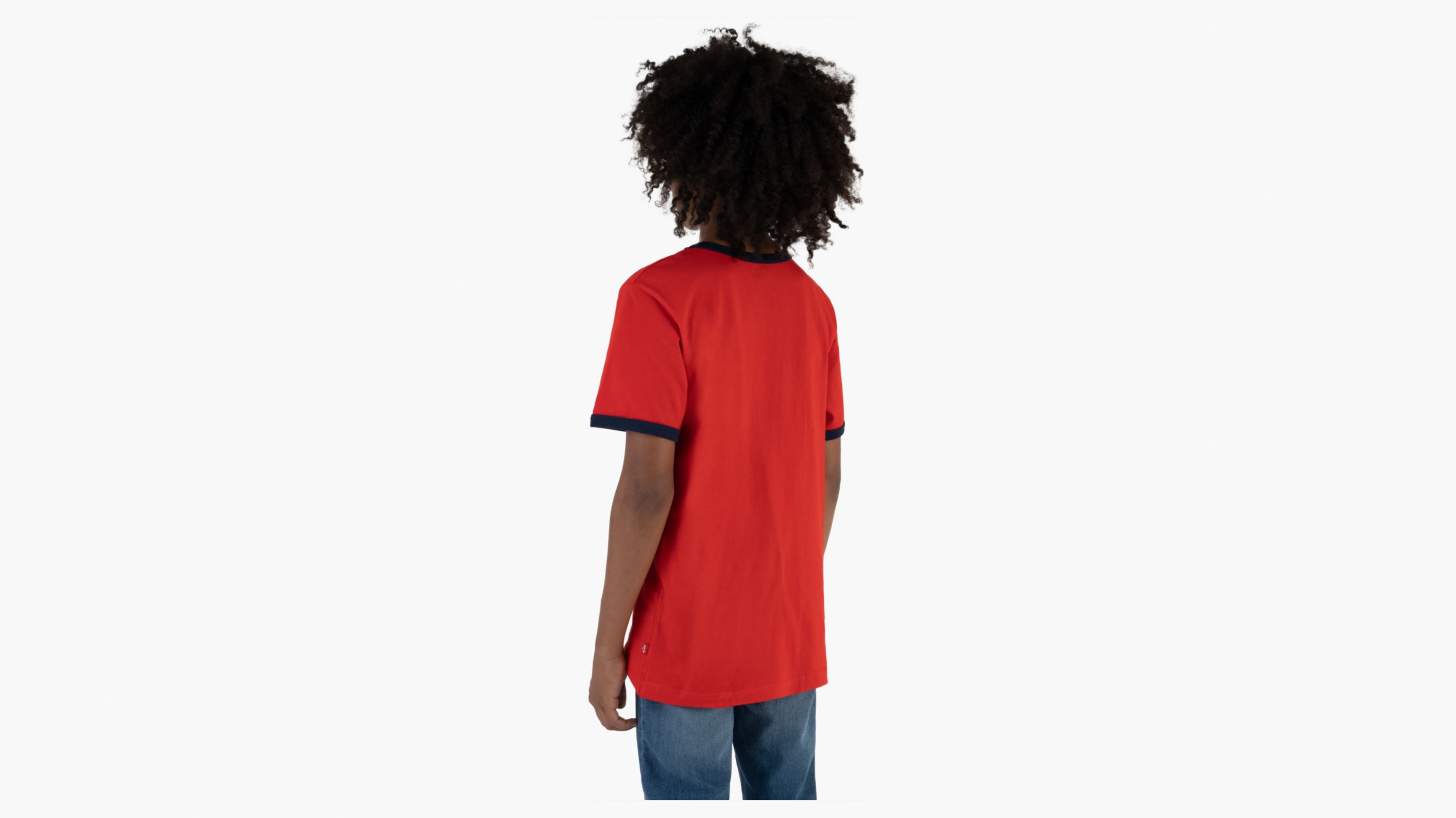 Levi's White Red Bat Wing Logo Classic Short Sleeve T-Shirt Youth