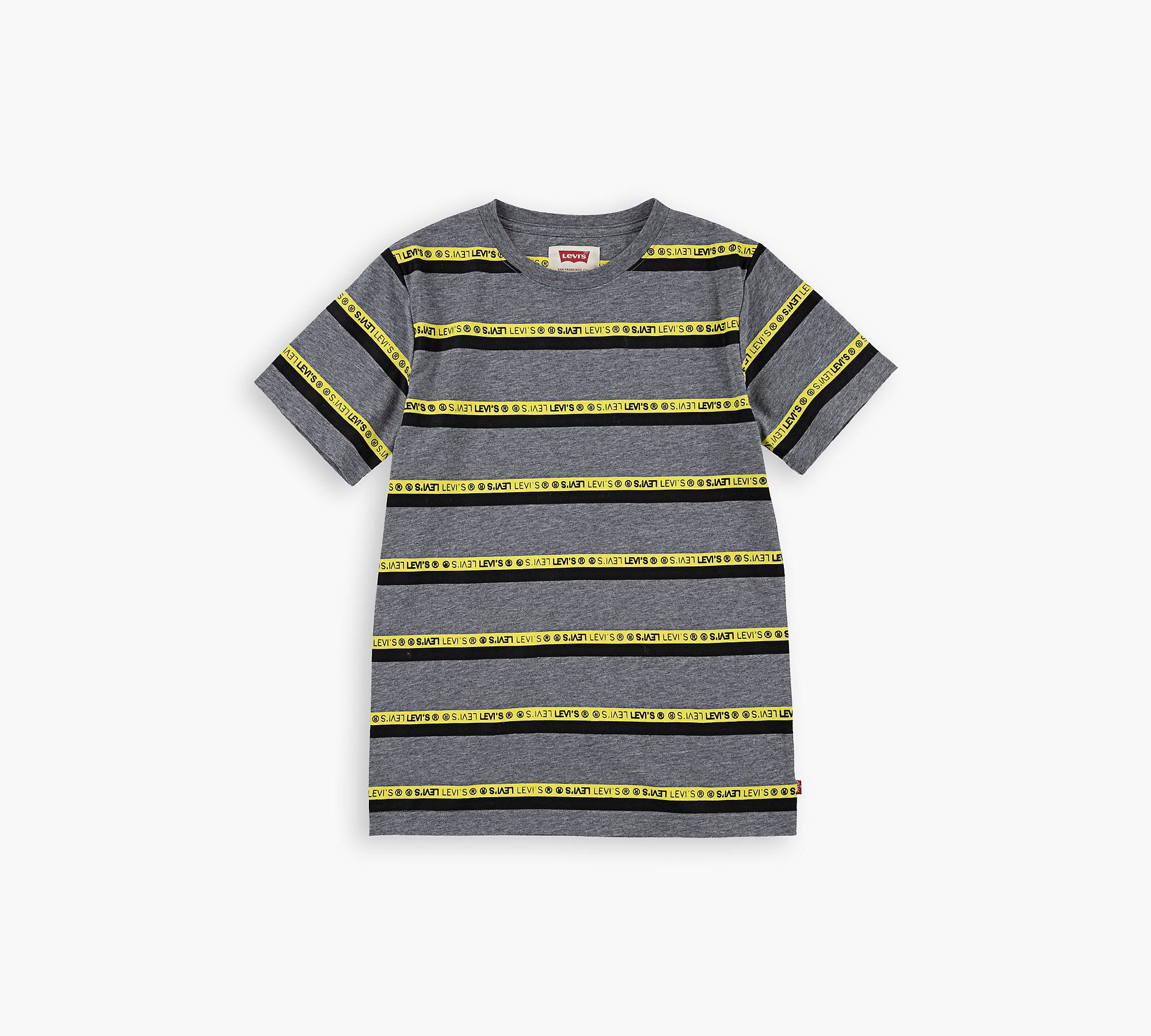Big Boys S-XL Striped Neon Graphic Tee Shirt 1