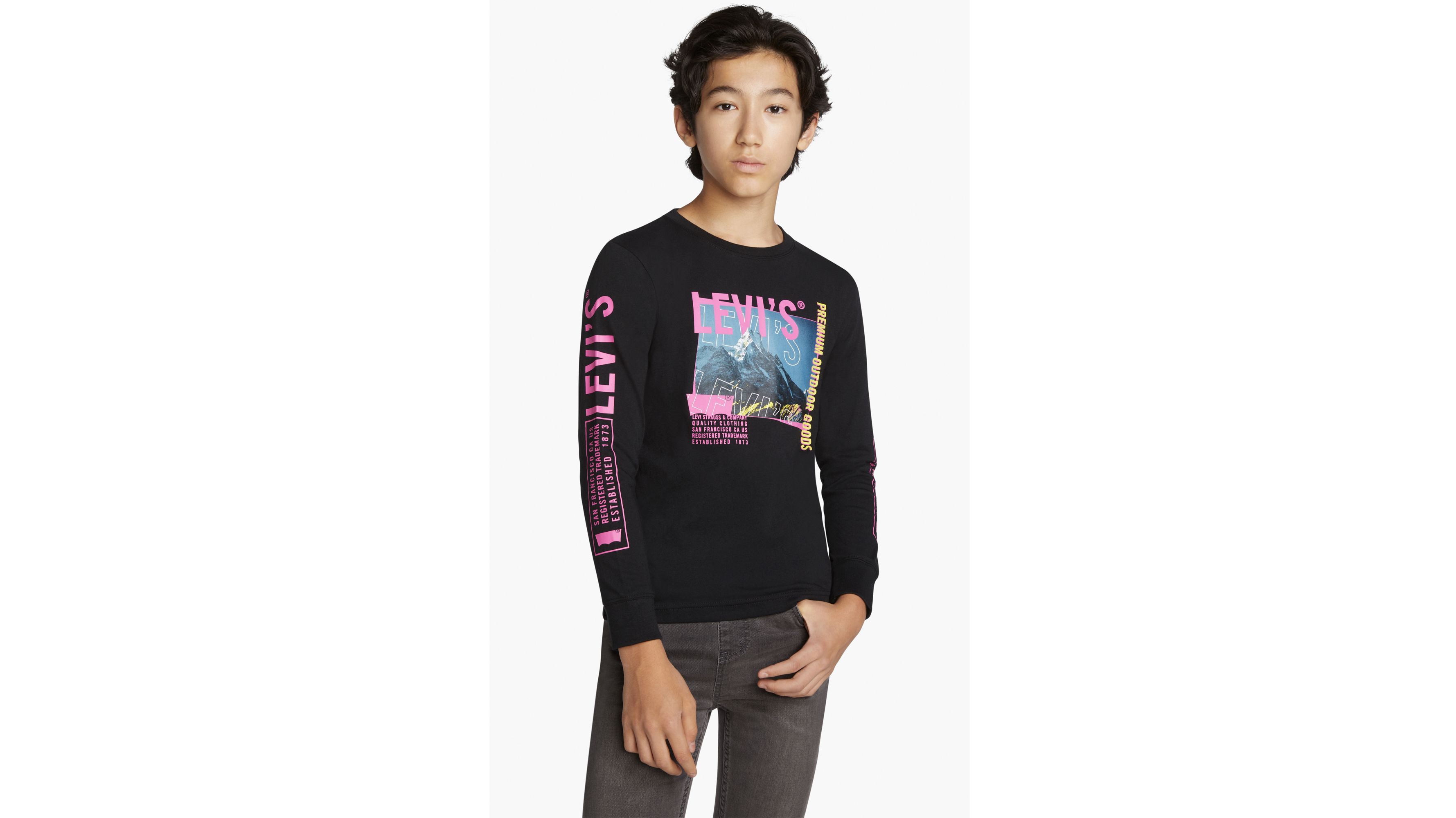 Levi's® Premium Goods Long Sleeve Tee Big Boys S-XL 1