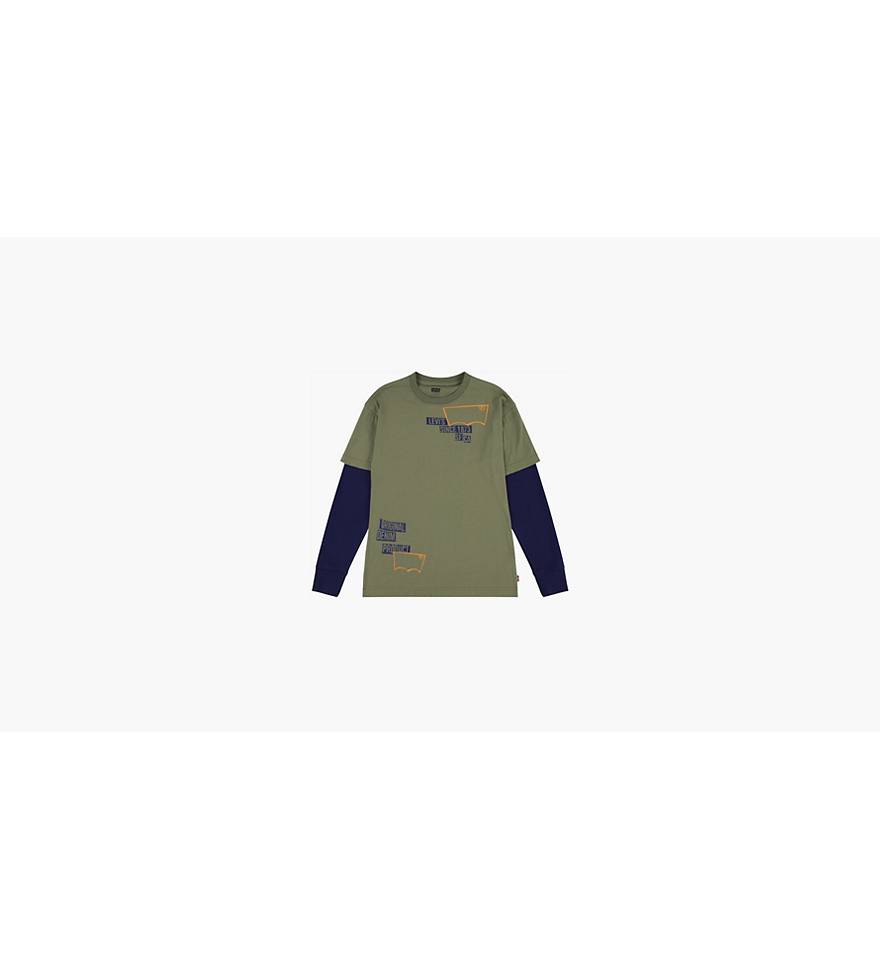 Long Sleeve 2fer T-shirt Little Boys 4-7 - Green | Levi's® US