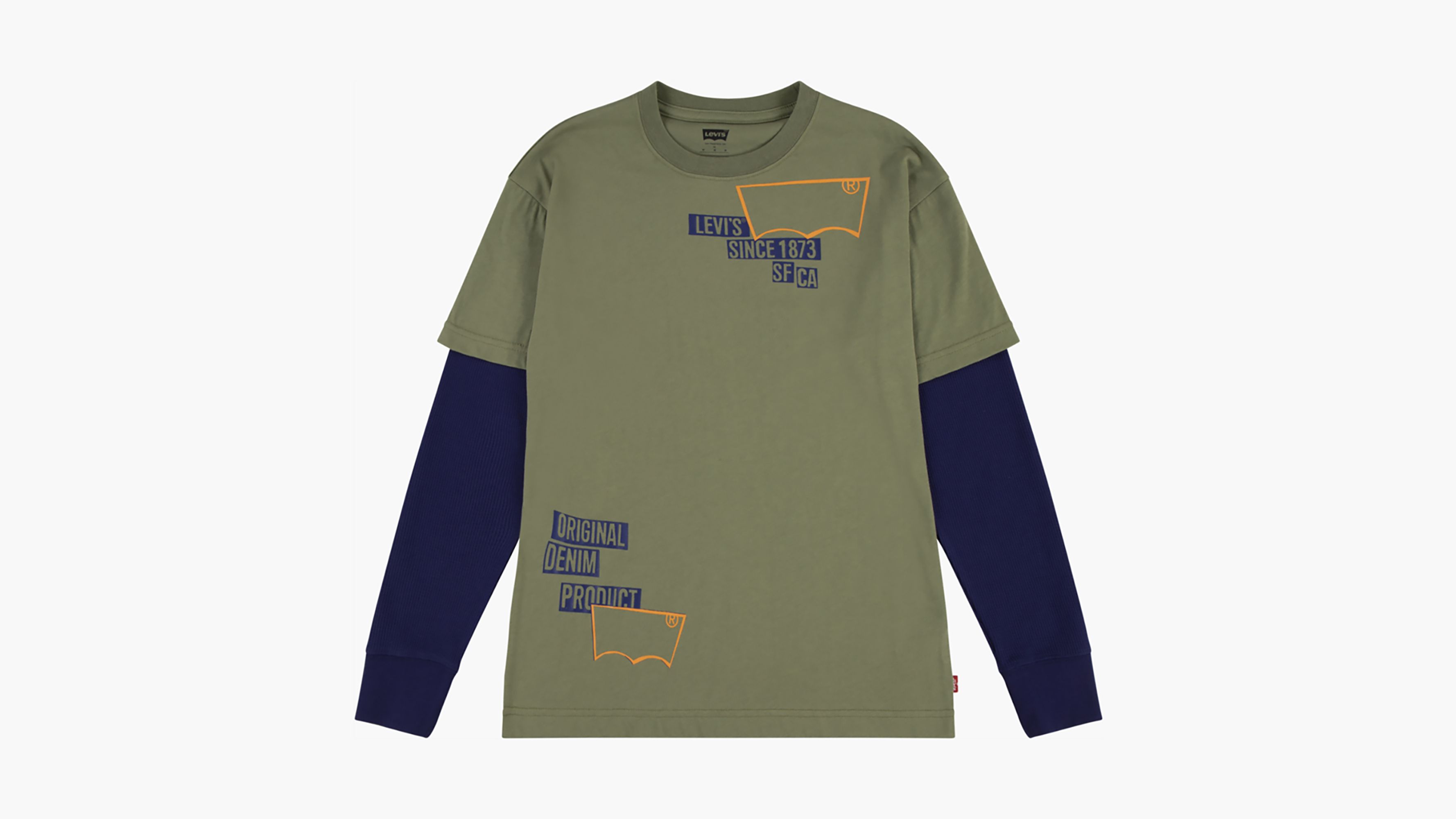 Long Sleeve 2fer T-shirt Big Boys 8-20 - Green | Levi's® US