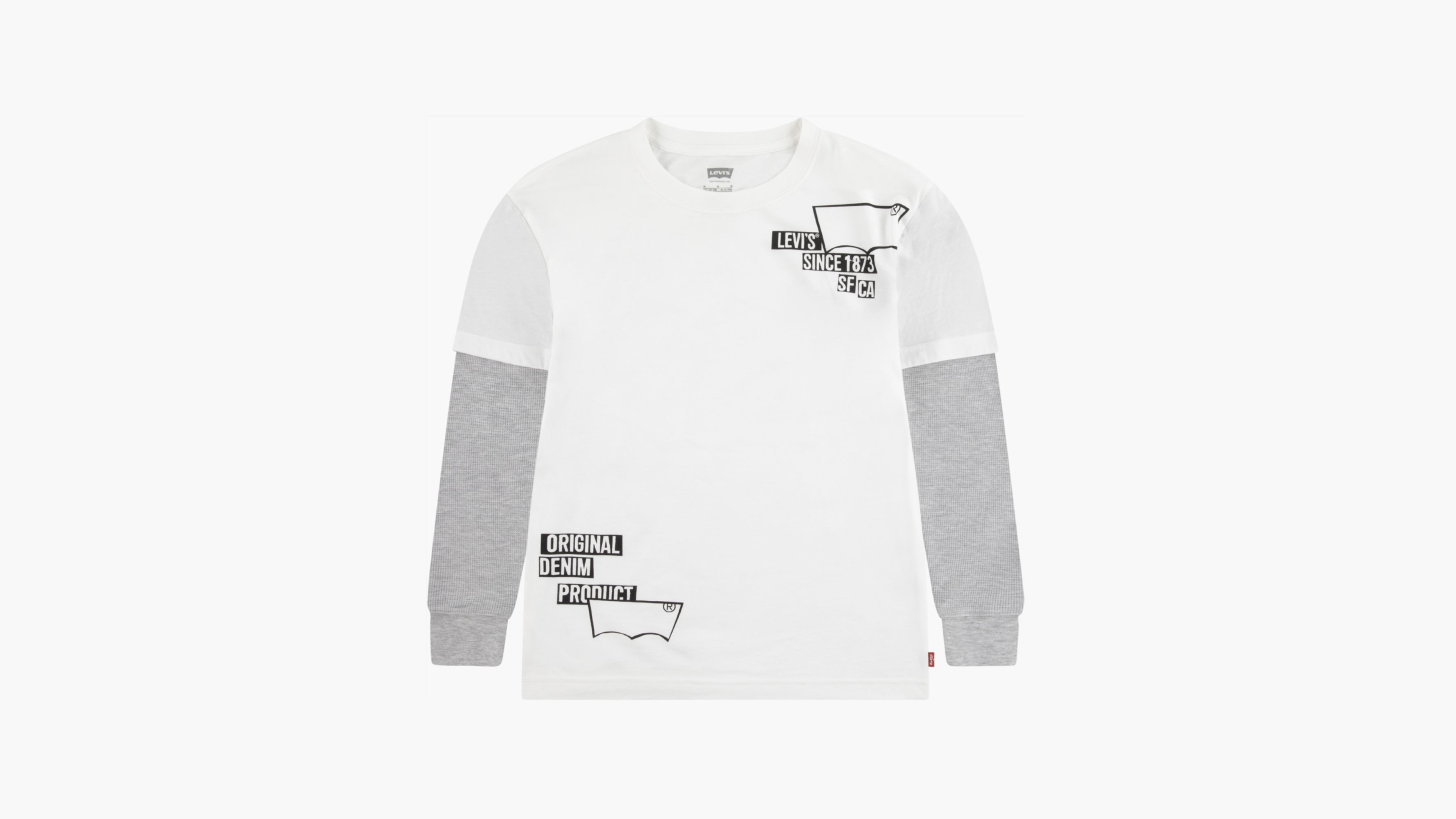 Long Sleeve 2fer T-shirt Big Boys 8-20 - White | Levi's® US