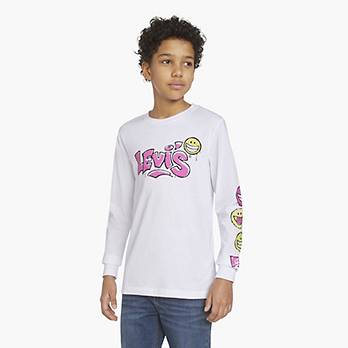 Levi's® Sprayed Logo Long Sleeve T-Shirt Big Boys 8-20 2
