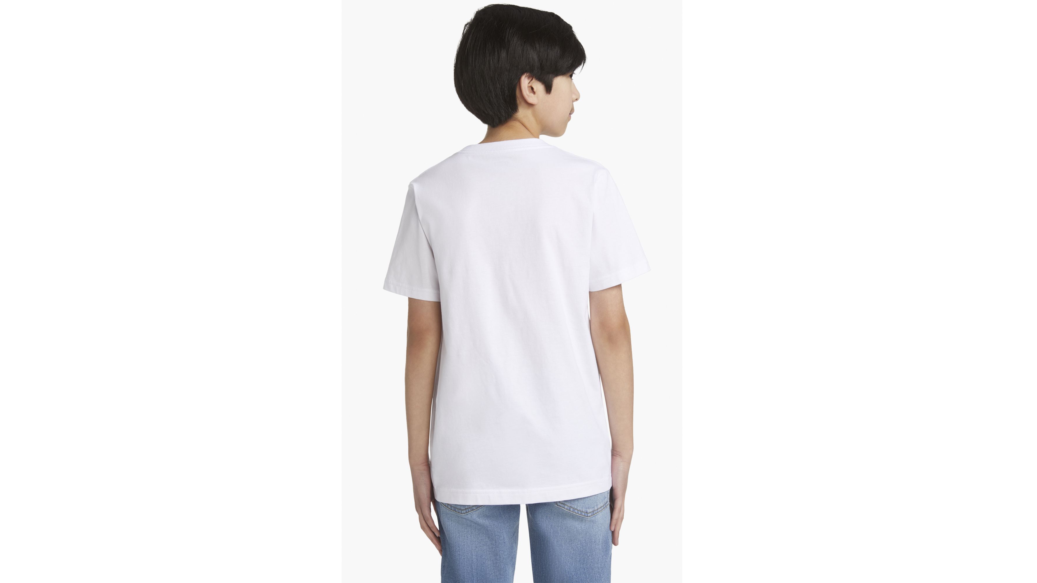 Levi's® Haze Effect Logo T-shirt Big Boys 8-20 - White | Levi's® US