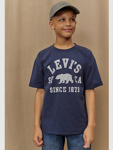 Rolled Cuff Graphic Tee Big Boys S-xl - Blue | Levi's® US Rolled Cuff Graphic Tee Big Boys S-xl - Blue | Levi's® US