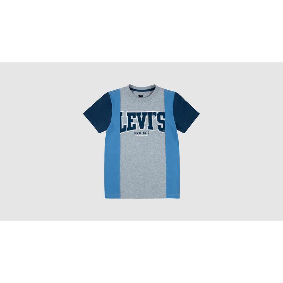 Levi's Tri Colorblock Tee Big Boys S-xl T-shirt Xl In Blue