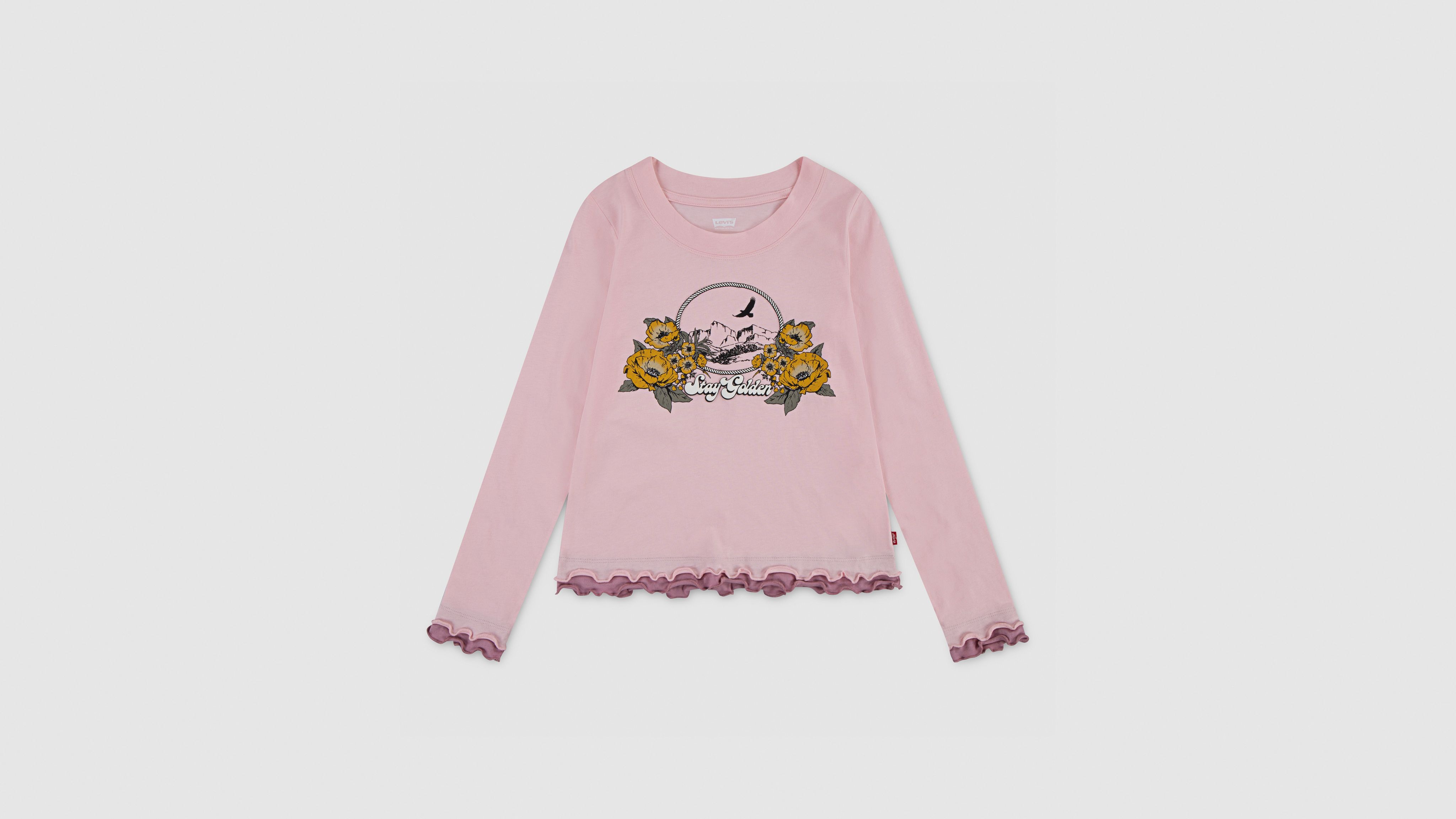 Levi's Saddle Up Ls Tee Big Boys S-xl T-shirt L In Pink
