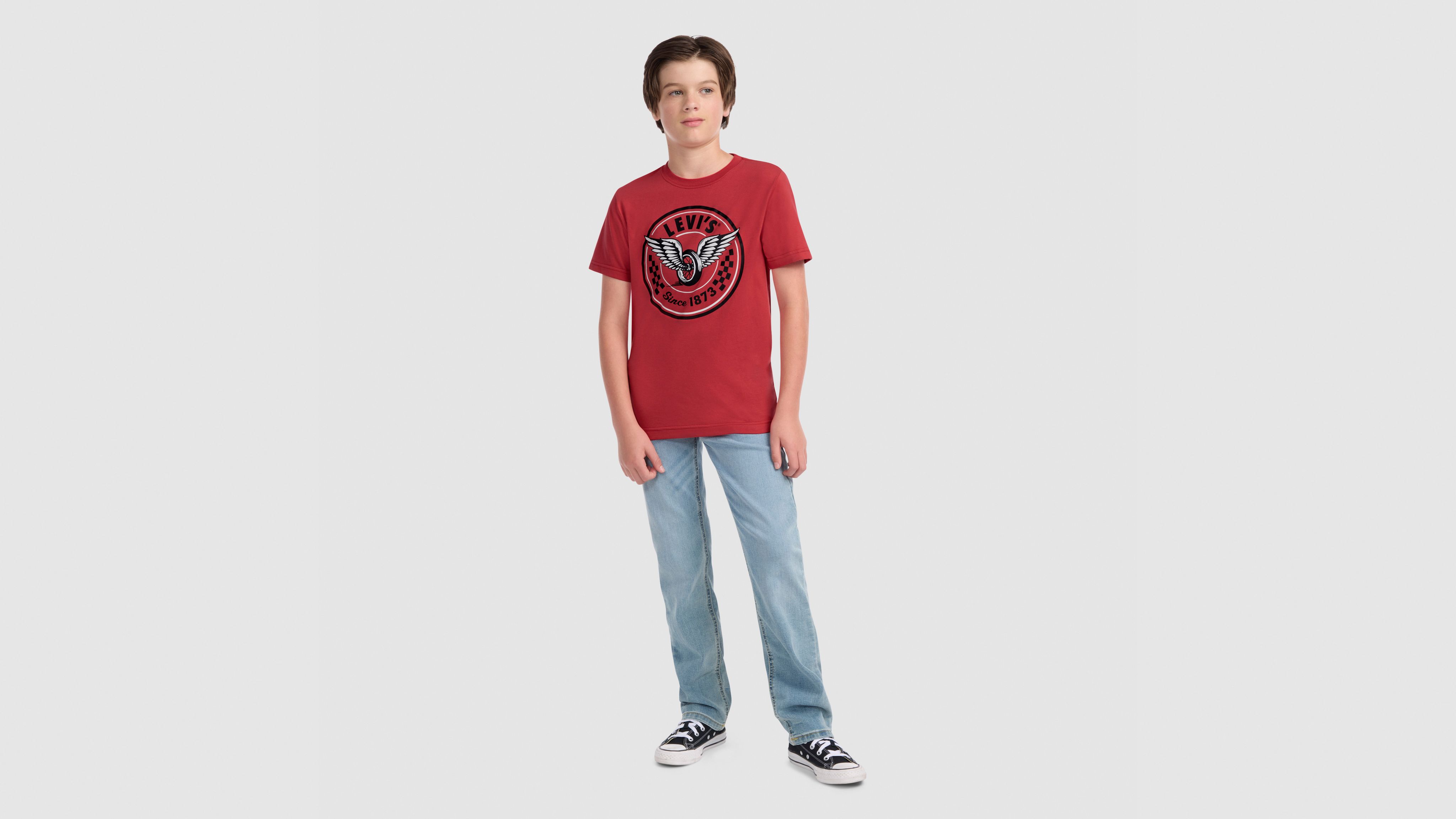 Levi's Levis Pedal To The Metal Tee Big Boys S-xl T-shirt Xl In Red