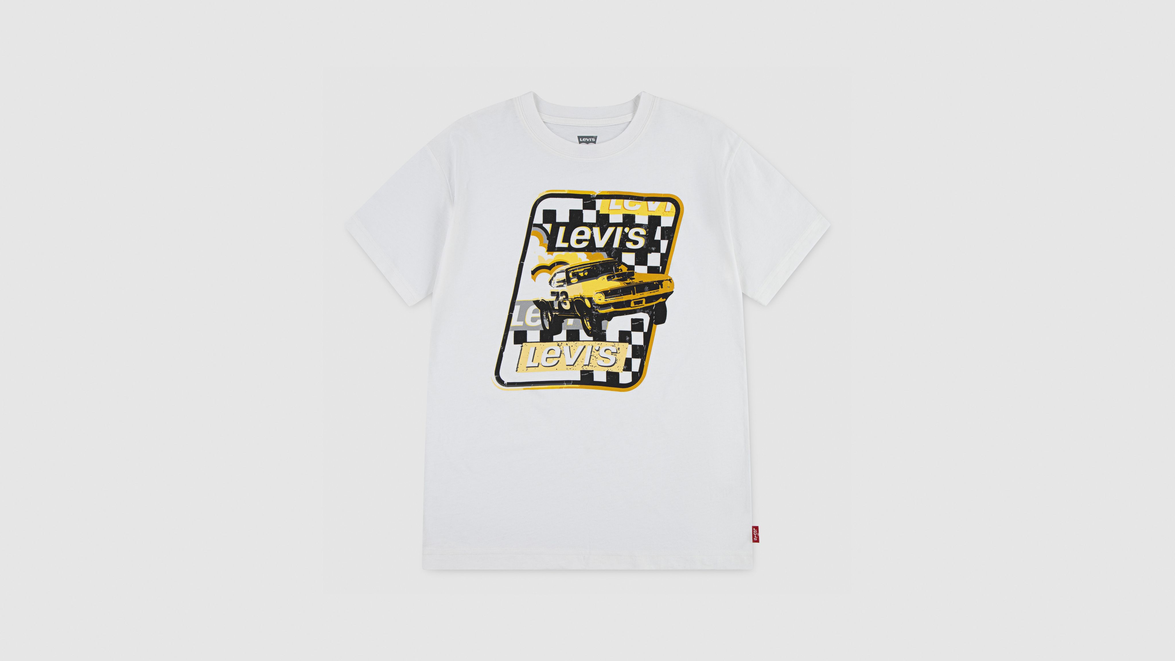 Levi's Levis Race To The Finish Tee Big Boys S-xl T-shirt Xl In White