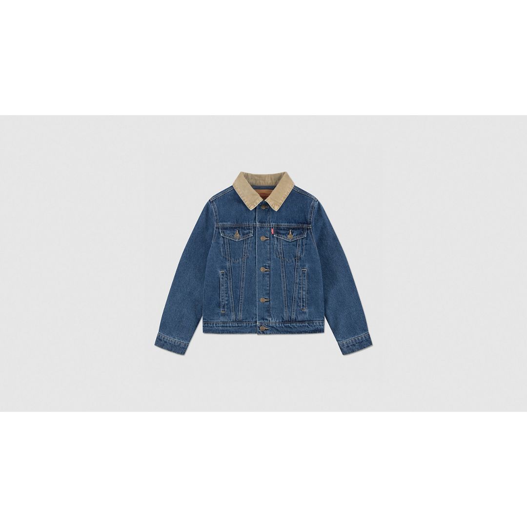 Levi's Levis Quilted Lined Trucker Jacket Big Boys S-xl Xl In Blue