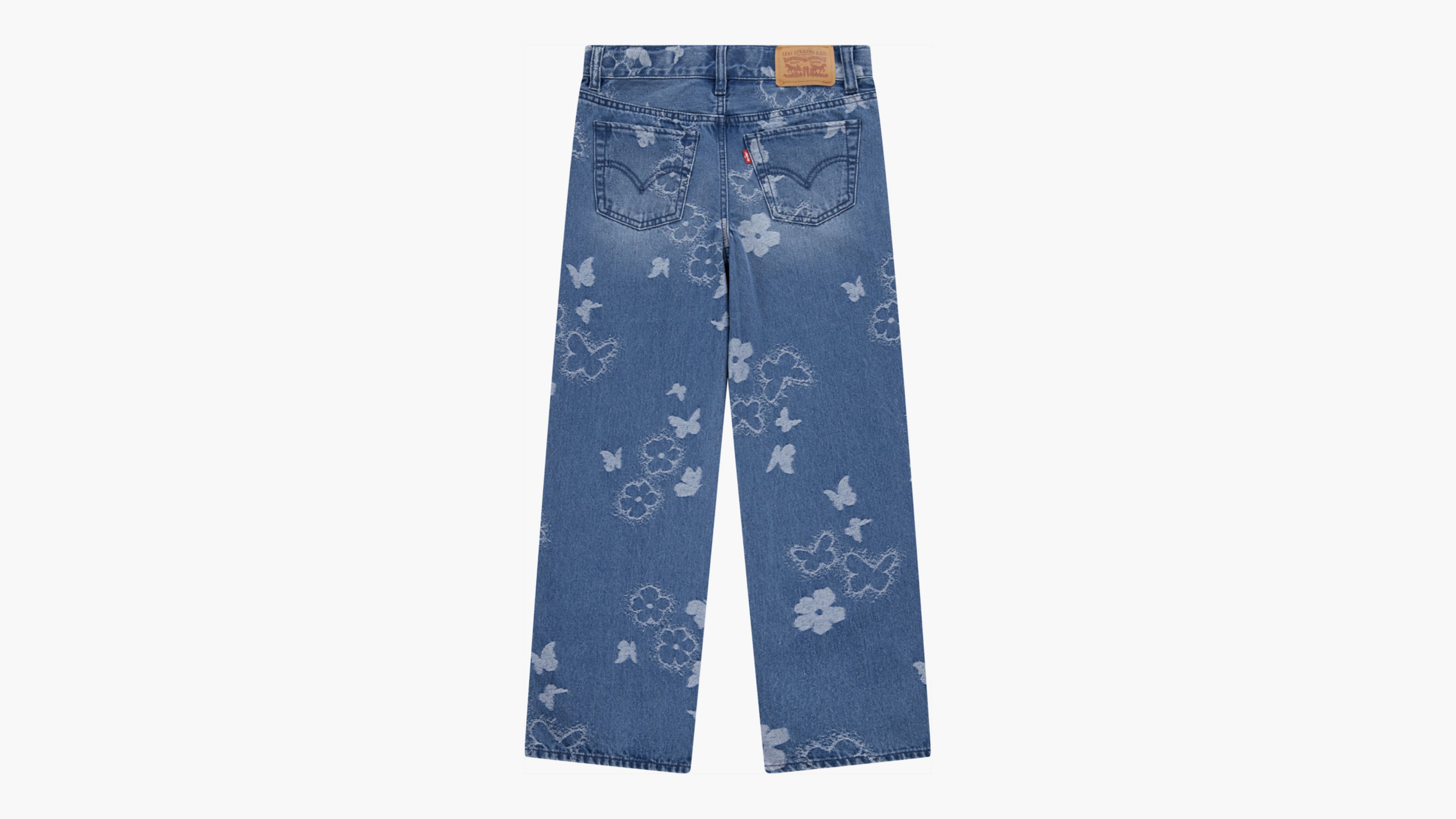 Levi's Butterfly Wide Leg Big Girls 7-16 Jeans 16 In Dance Around