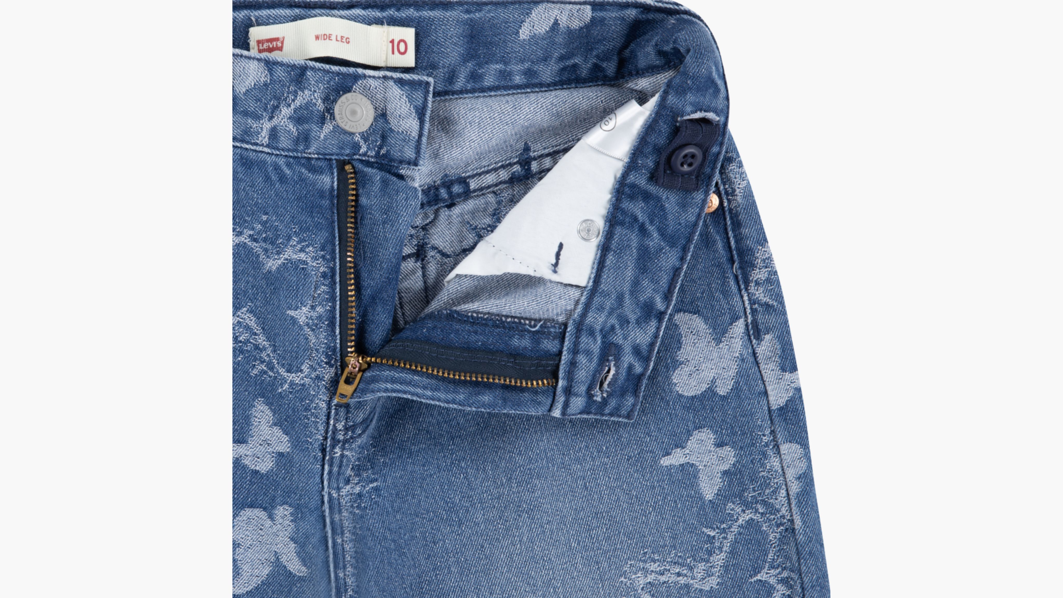 Levi's Butterfly Wide Leg Big Girls 7-16 Jeans 16 In Dance Around