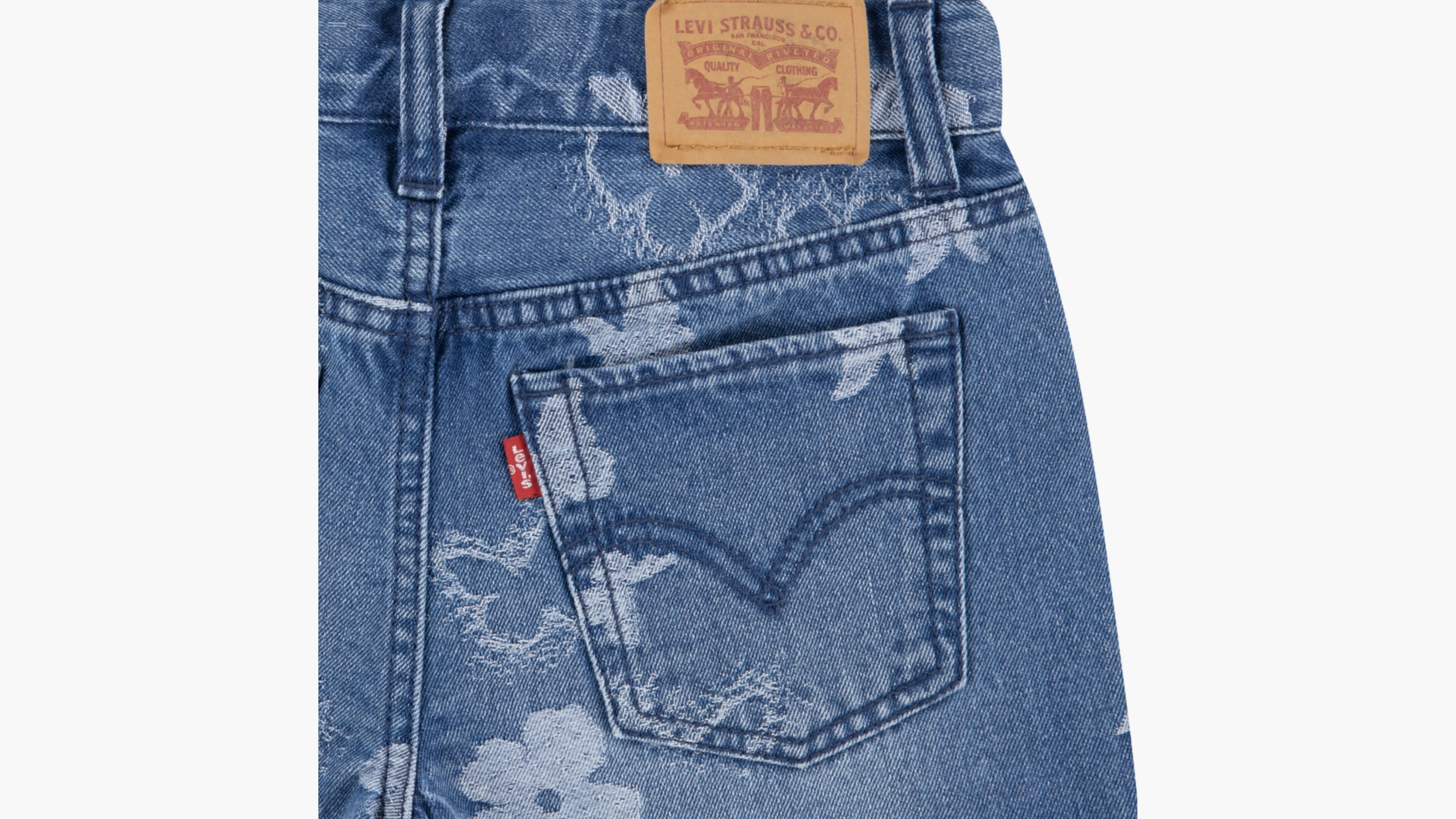 Levi's Butterfly Wide Leg Big Girls 7-16 Jeans 16 In Dance Around