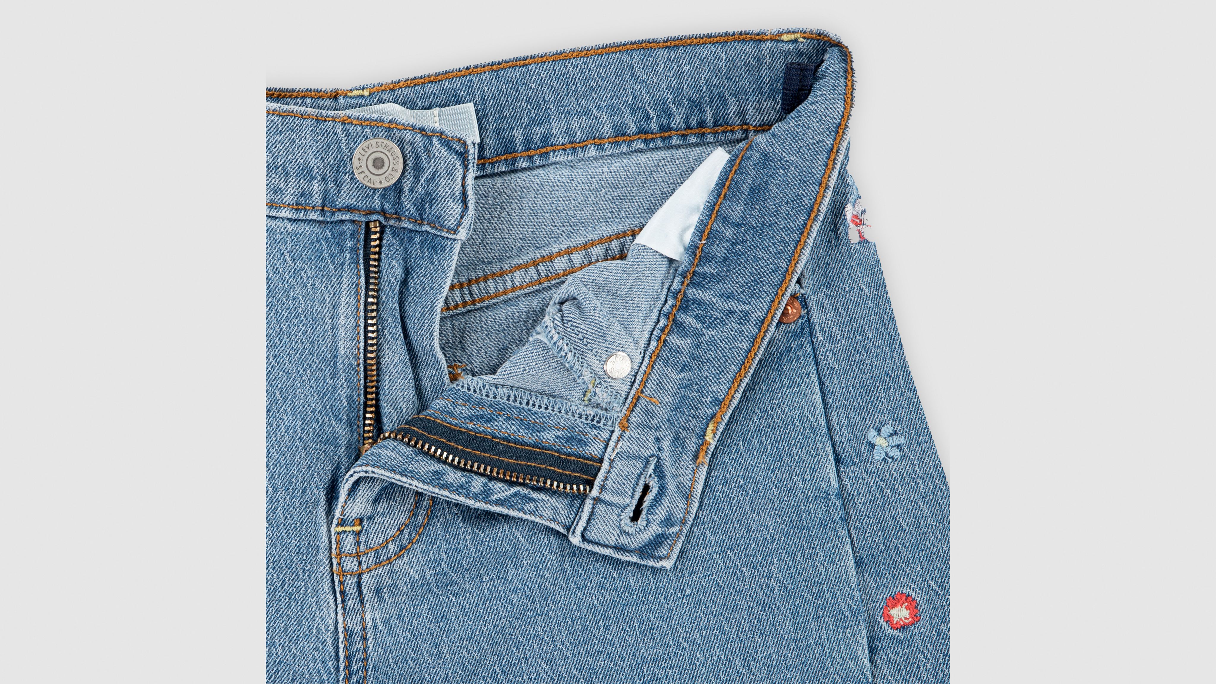 High Rise Baggy W/ Embroidery Big Girls 8-20
