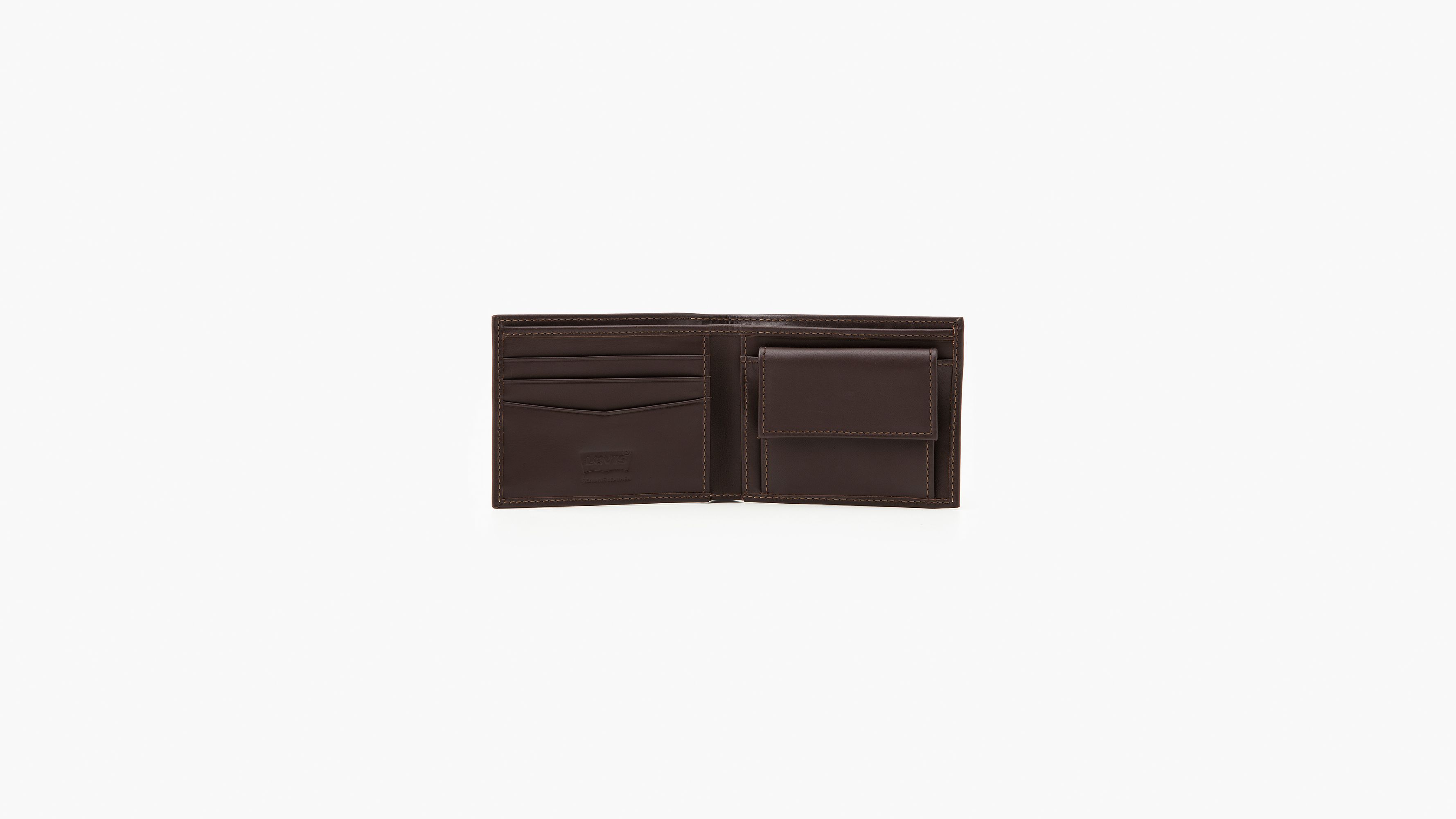 levis wallet brown