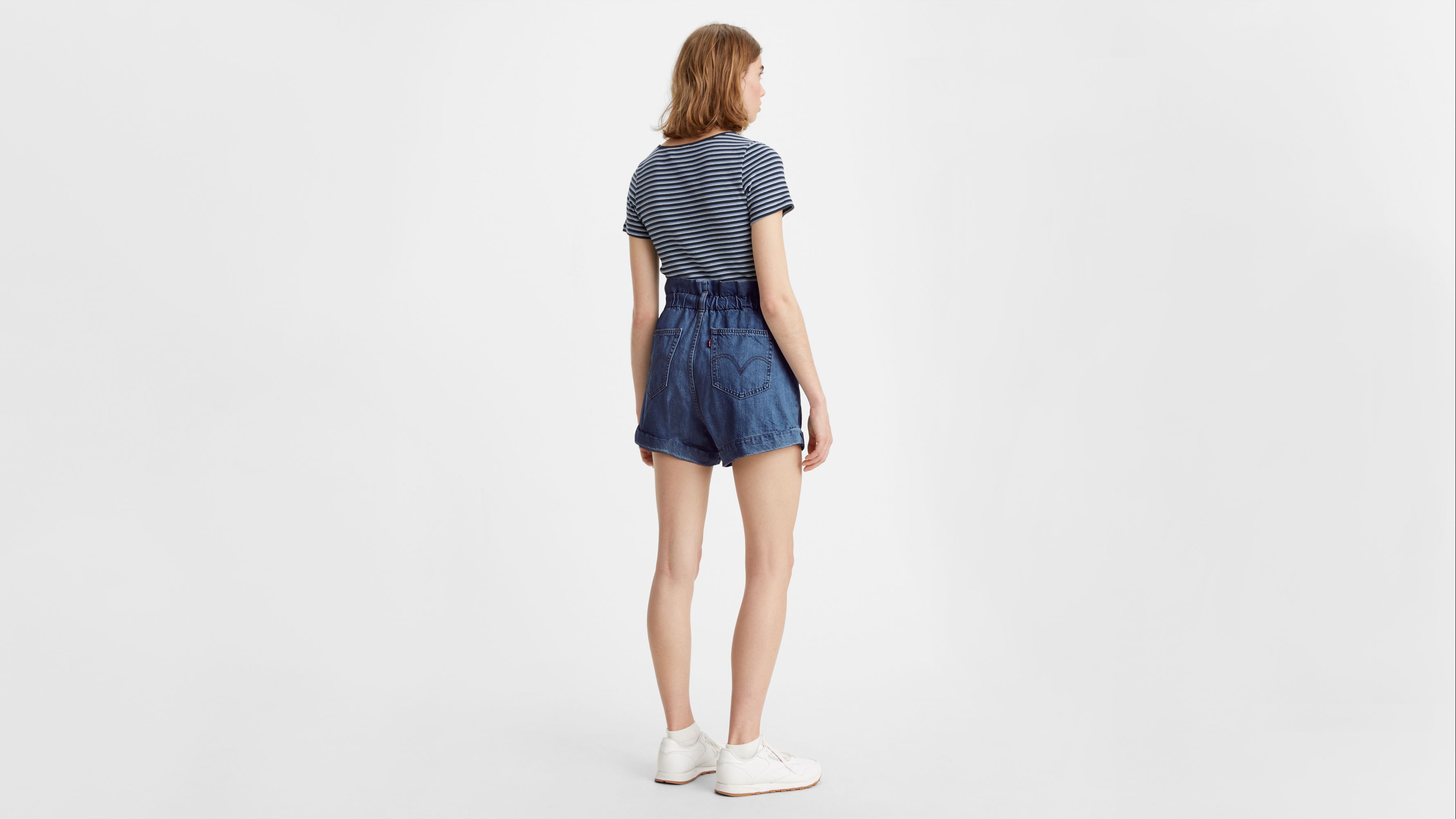 High-Waisted Paperbag Women's Shorts 3
