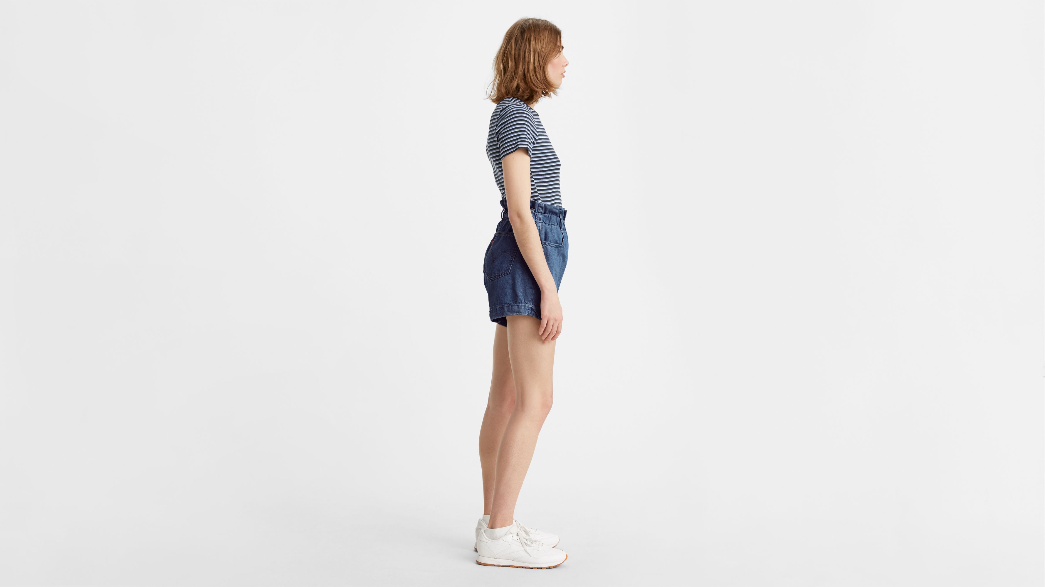 High-Waisted Paperbag Women's Shorts 2