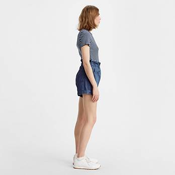 High-Waisted Paperbag Women's Shorts 2
