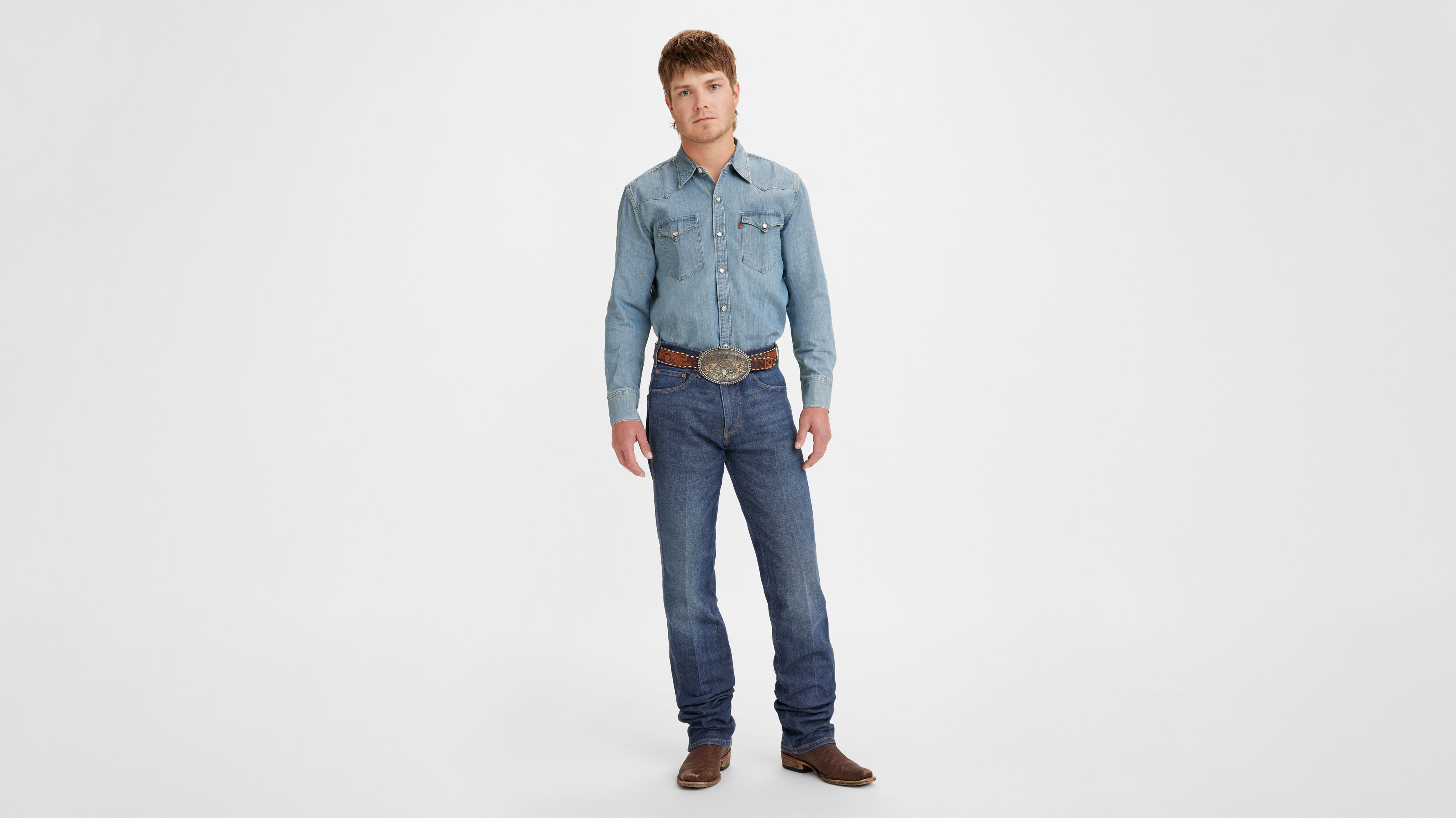 Western Fit Men's Jeans - Dark Wash 