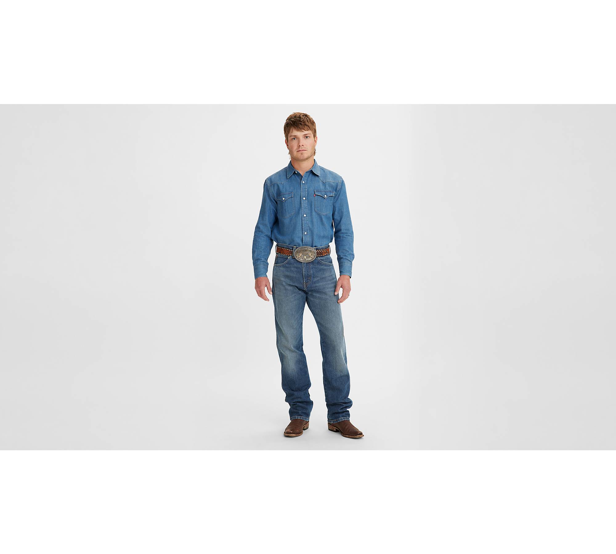 Wear And Tear Straight Jeans - Light Wash