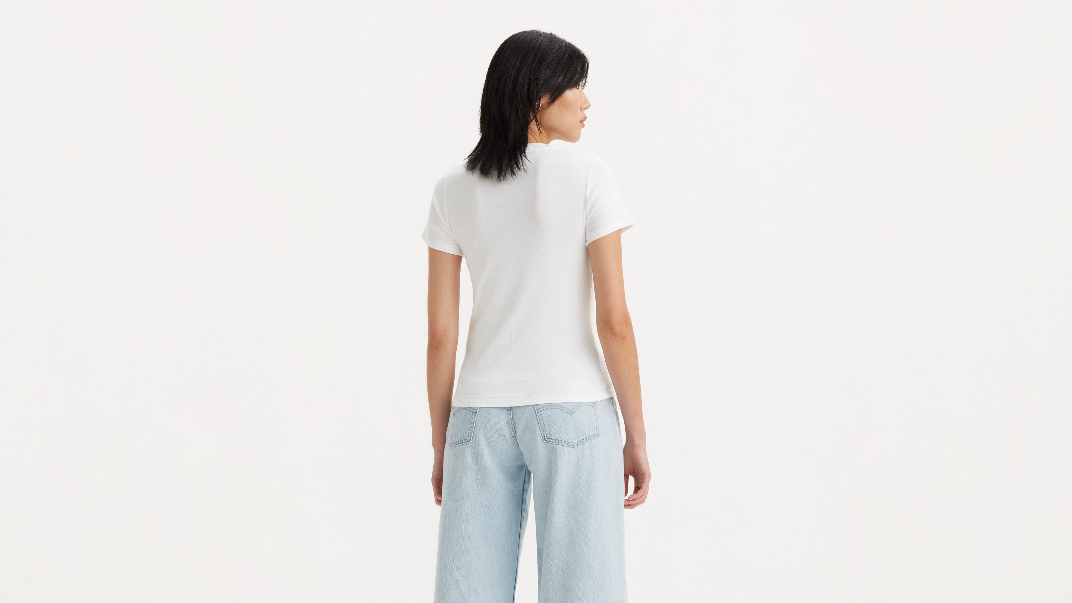 Short Sleeve Rib Baby T-shirt - White | Levi's® US