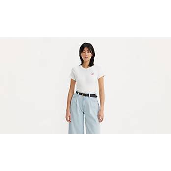 Short Sleeve Rib Baby T-shirt - White | Levi's® US