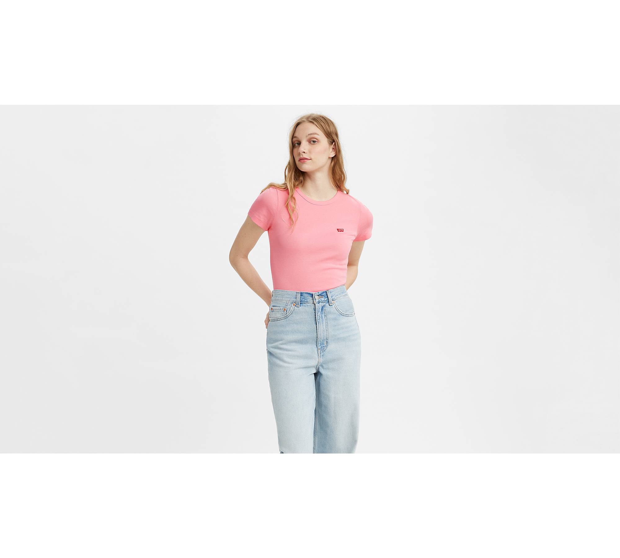 Short Sleeve Rib Baby T-shirt - Pink | Levi's® US