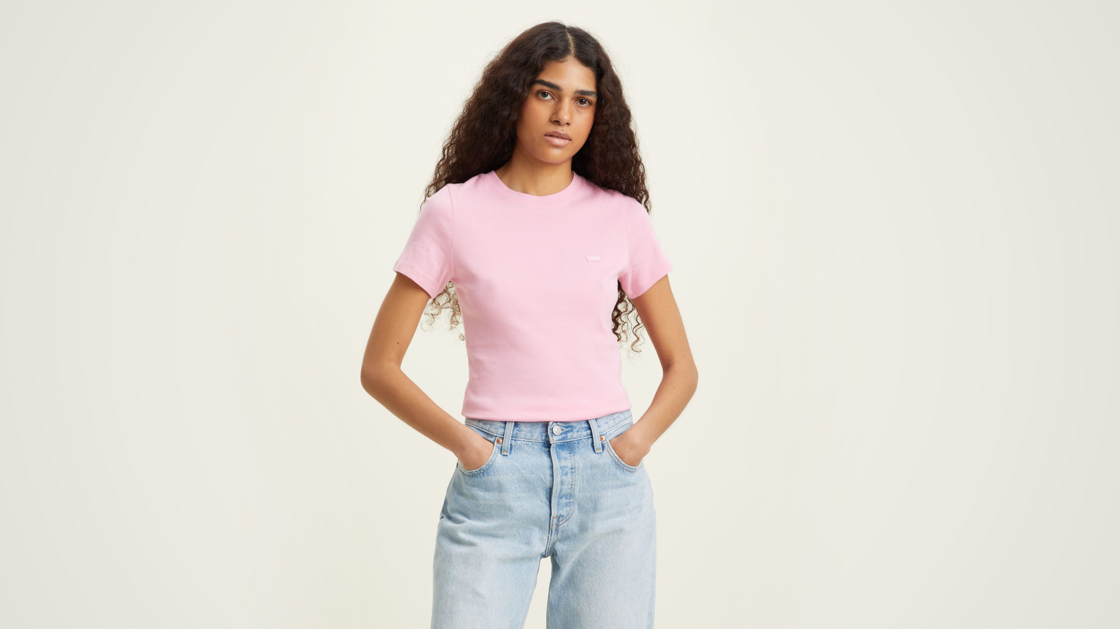 Short Sleeve Rib Baby T-shirt - Pink | Levi's® US