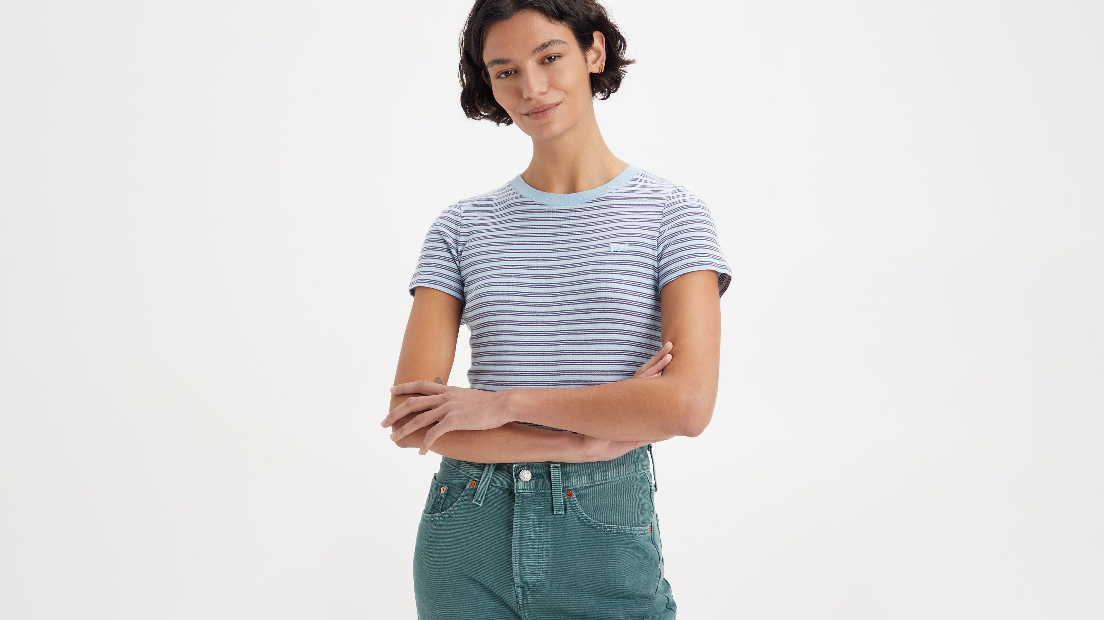 Rib Baby Tee - Blue | Levi's® GB